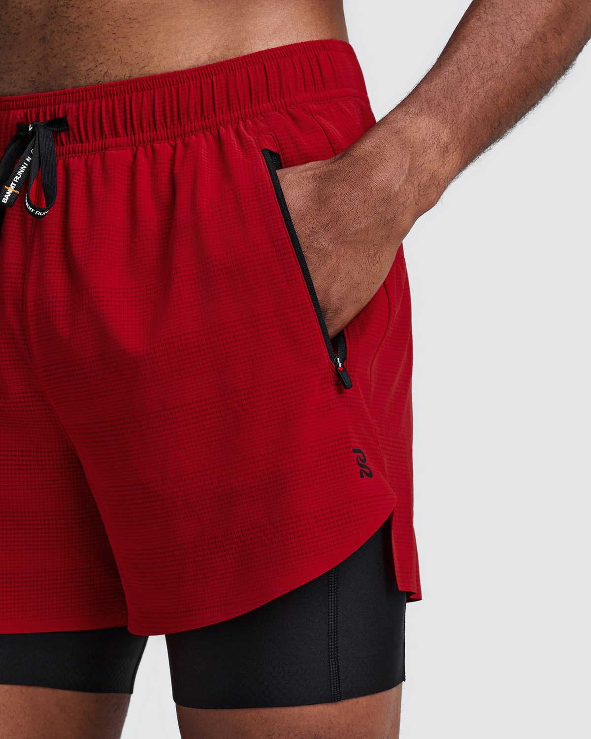 Men's CoolGrid™ 2-in-1 Run Shorts - Oxide Red