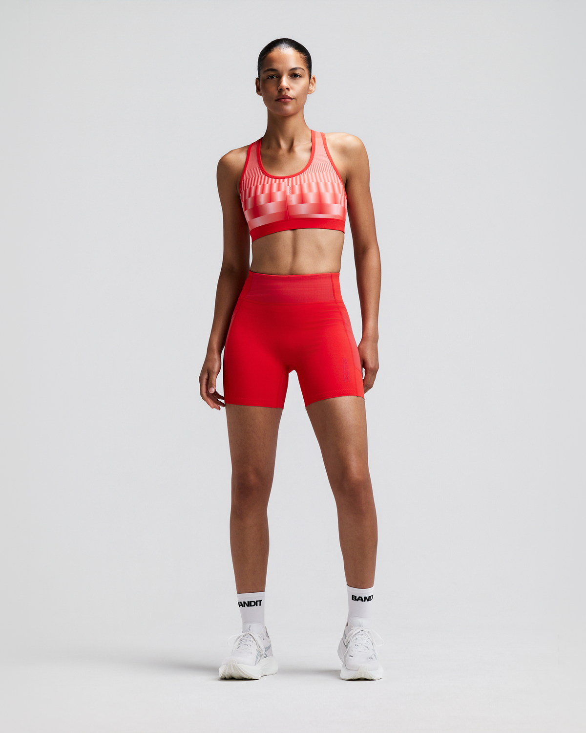 Women's Vanisher™ Reverso™ Scoop Neck Run Bra - Growing Grid - Poppy