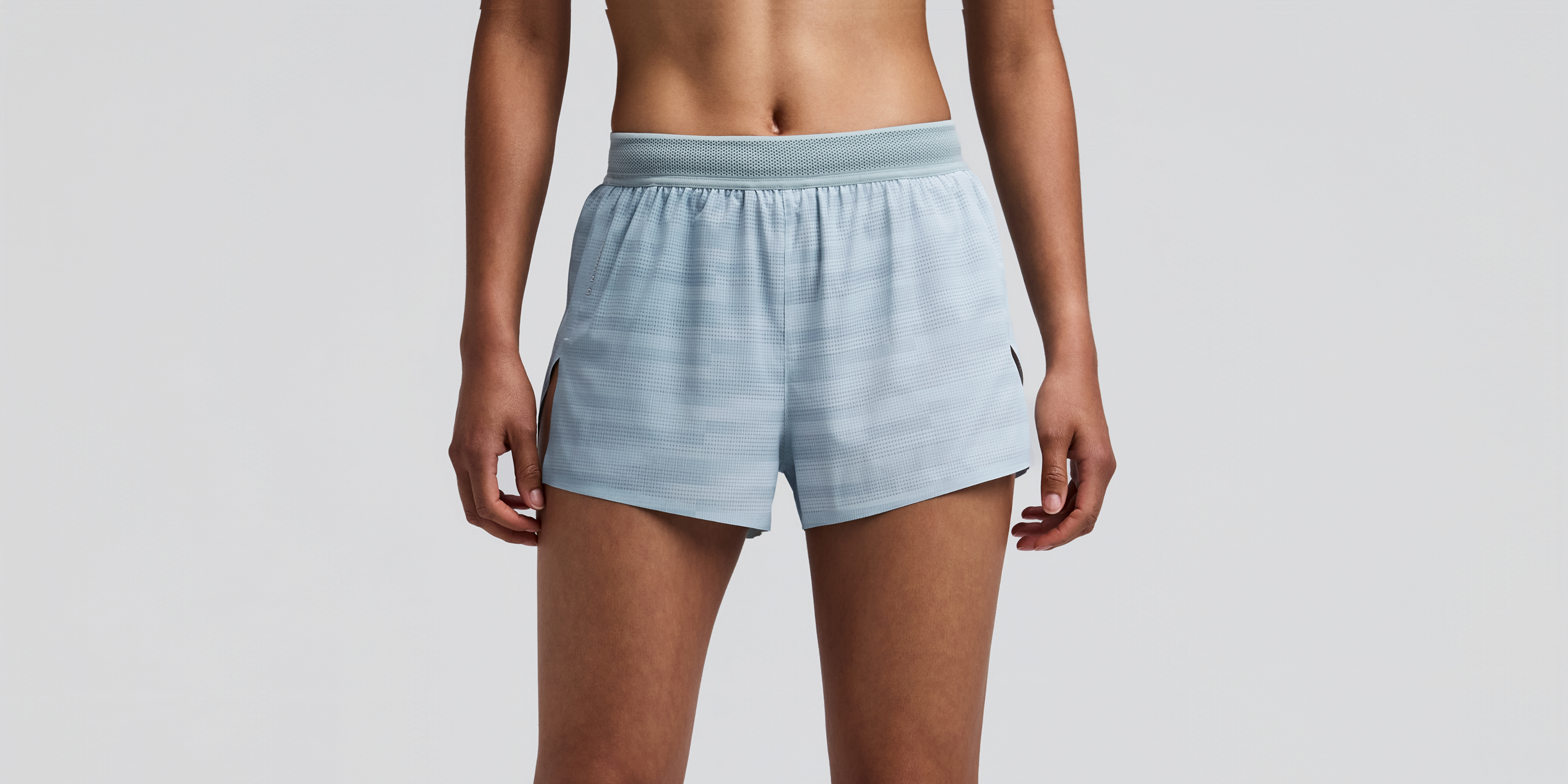 Women's CoolGrid™ 3" Split Shorts - Uneven Gradient - Lagoon / Mist