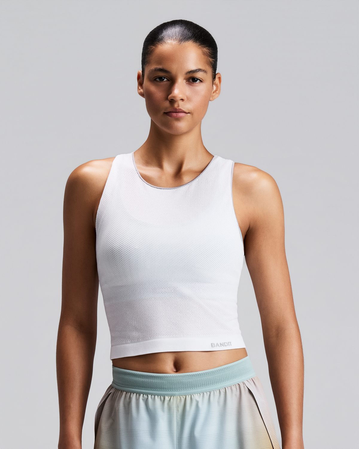 Women's StretchKnit™ Pop Stitch™ Run Tank - White