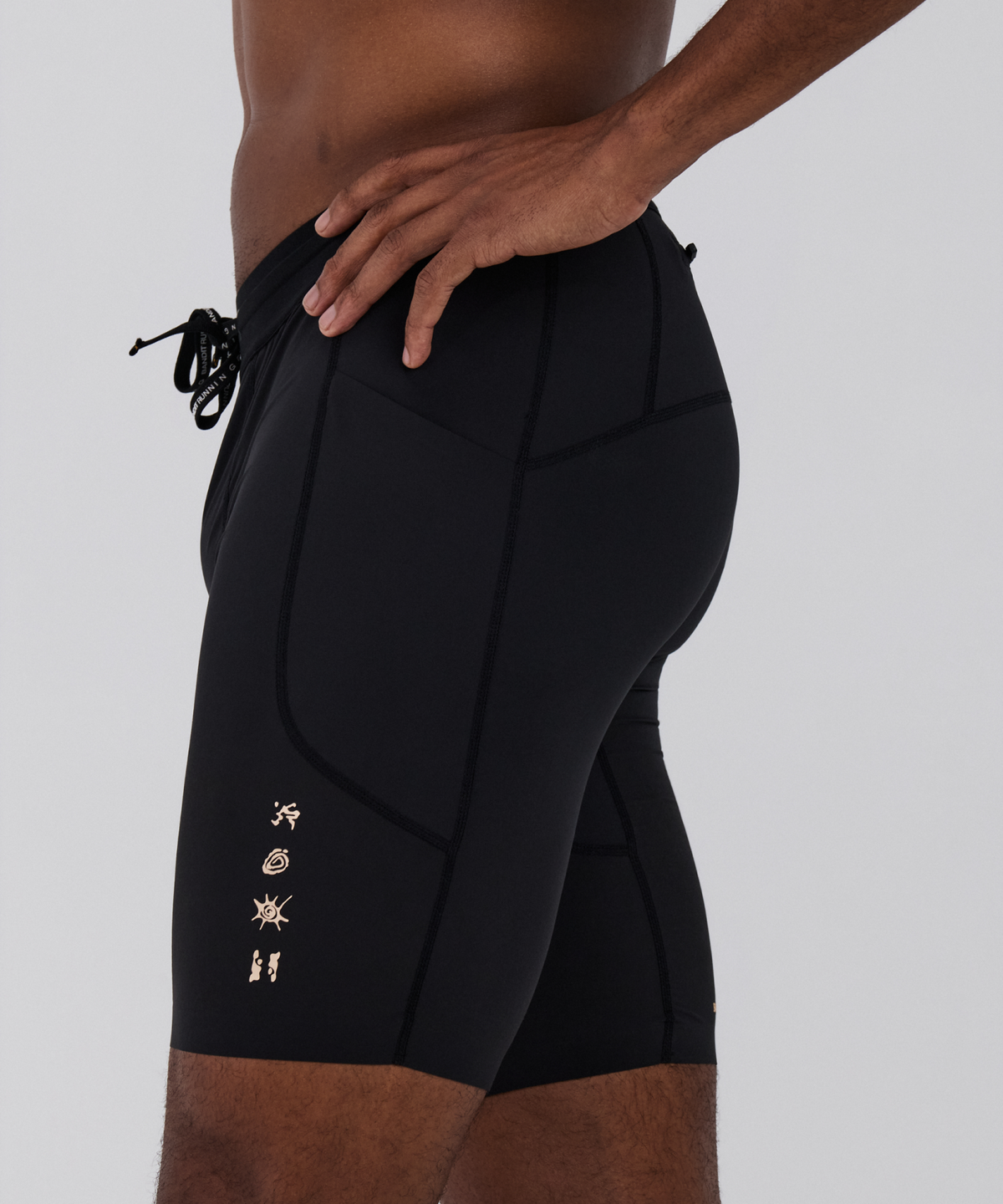 Men's SoLite™ 5 Pocket Half Tights - Black