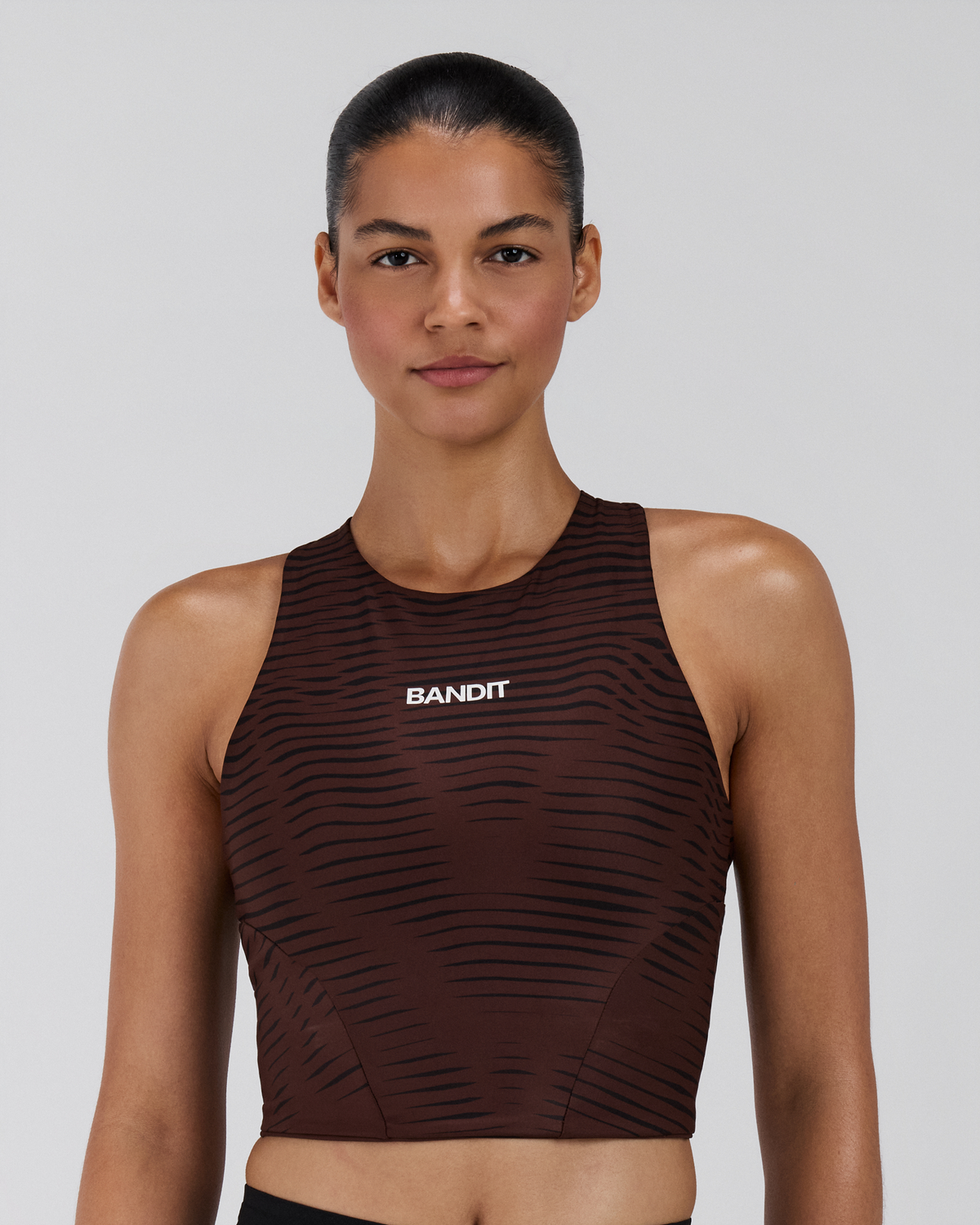 Women's Stamina™ Race Crop - Organic Stripe Cacao