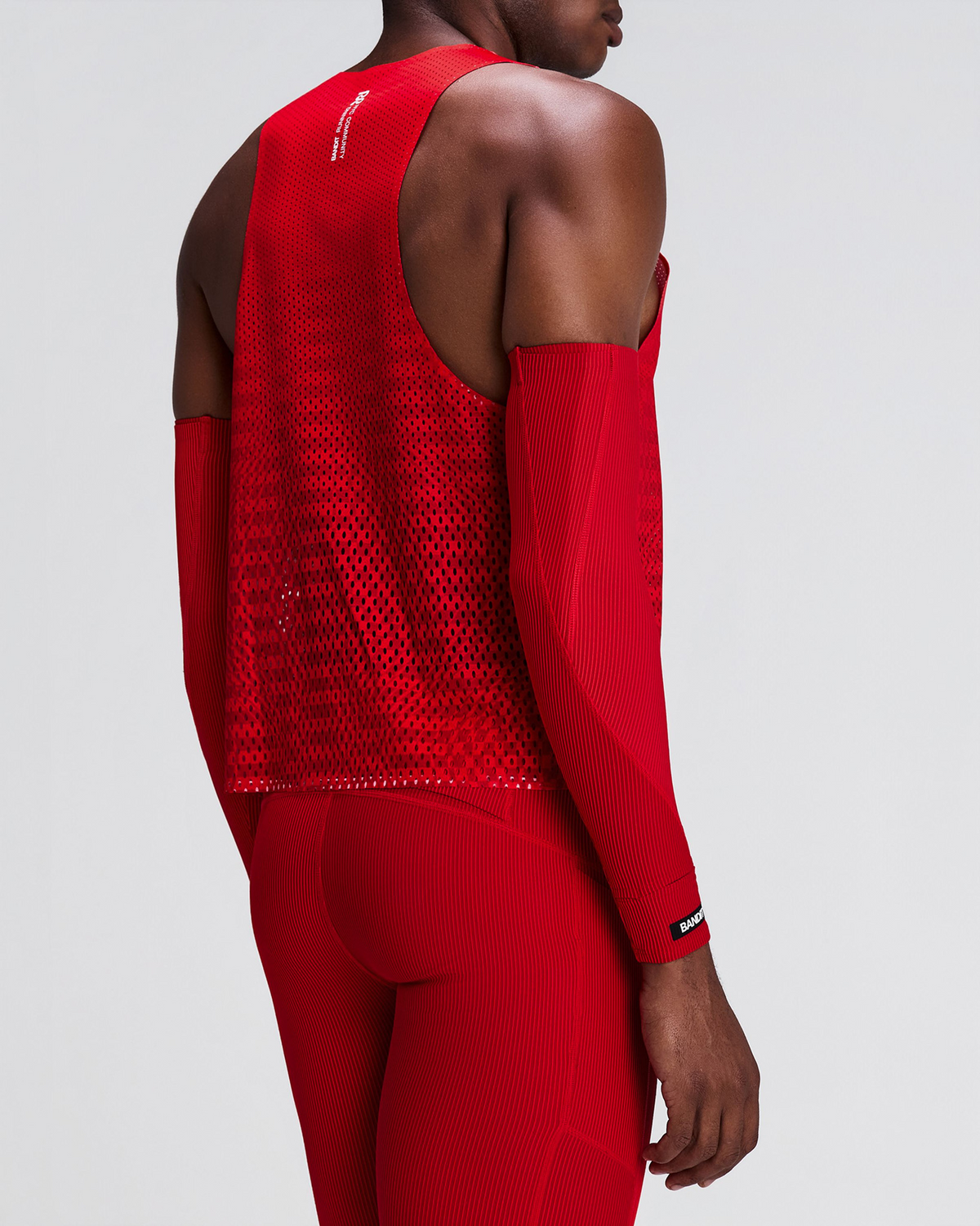 Striped Cadence™ Compression Sleeves - Oxide Red / Signal Red