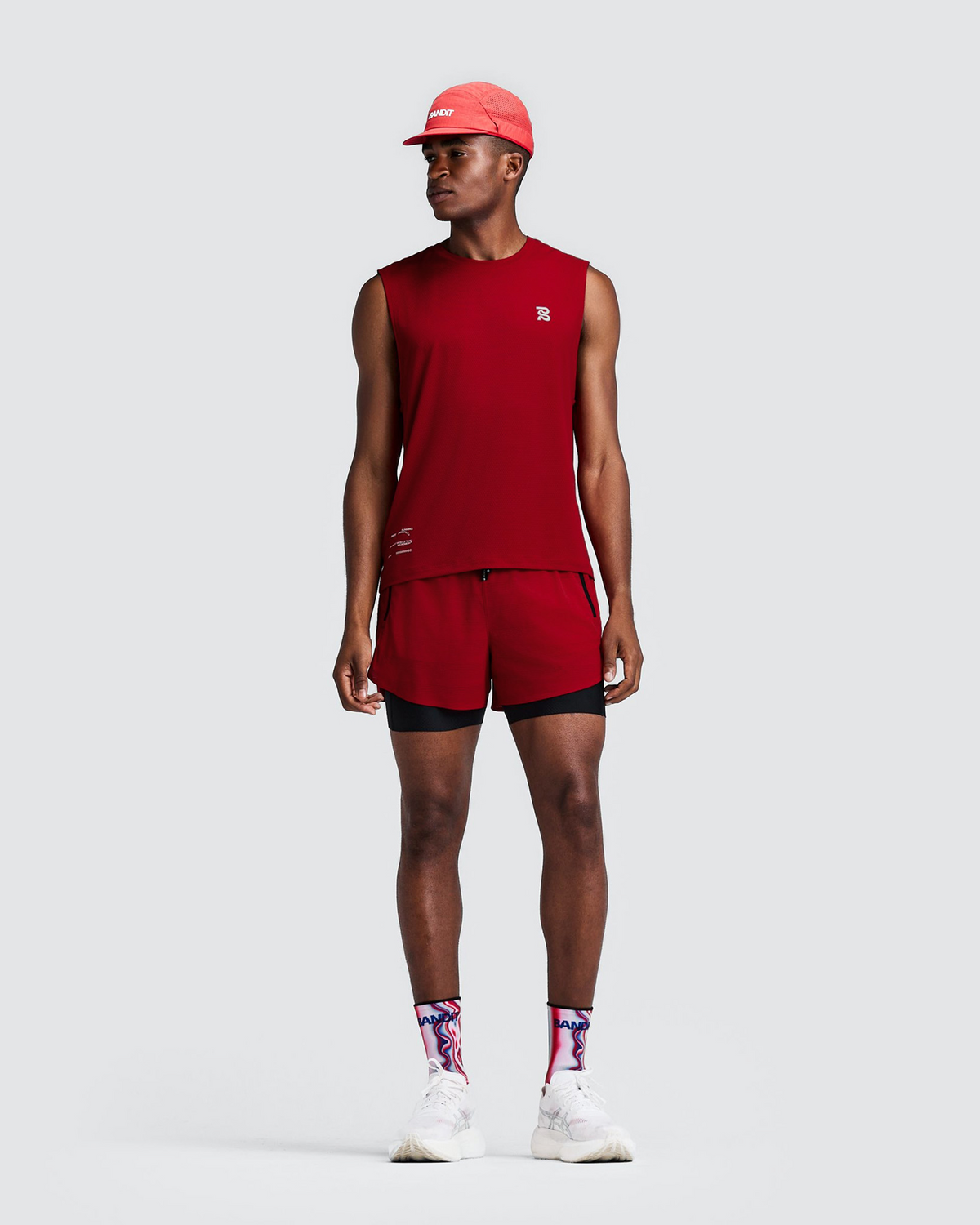 Men's CoolGrid™ 2-in-1 Run Shorts - Oxide Red