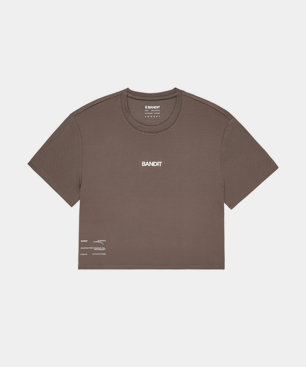 Women's Micromesh™ Cropped Run Tee - Cocoa