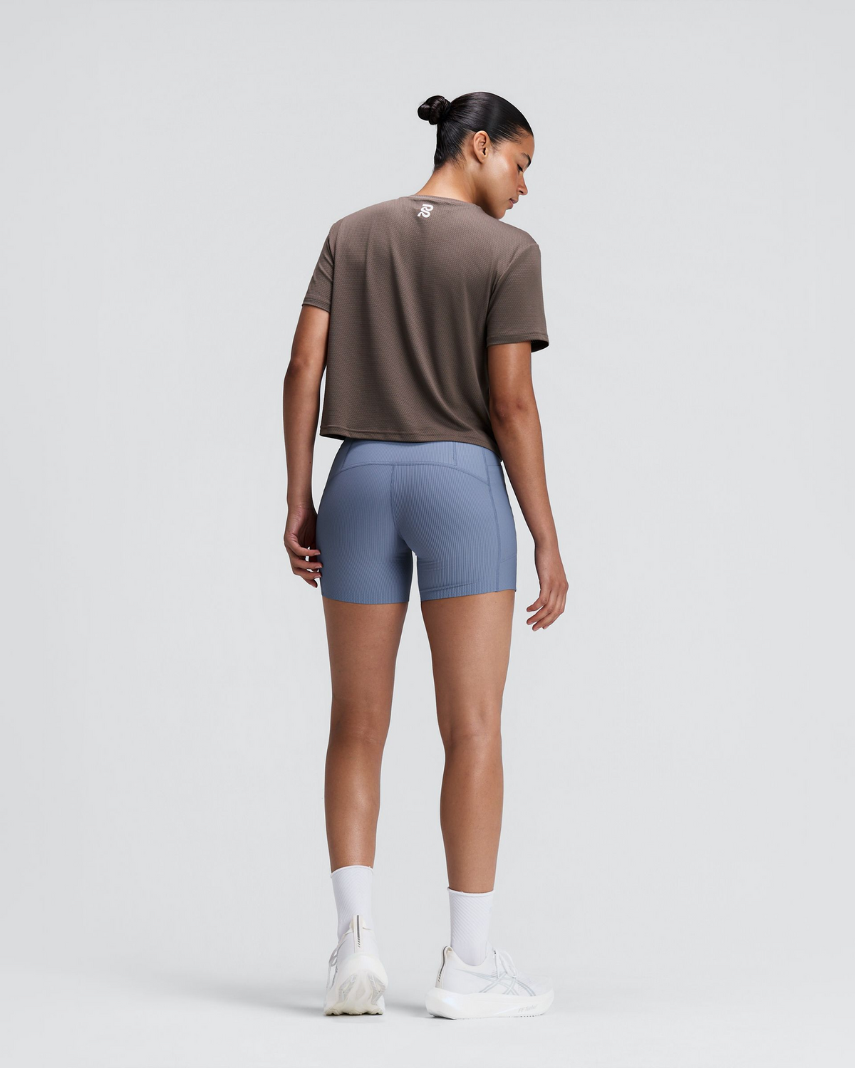 Women's Micromesh™ Cropped Run Tee - Cocoa