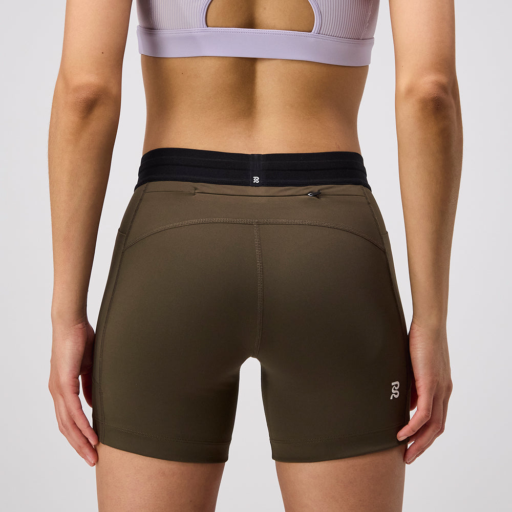 Stamina™ 5" Women's Compression Shorts - Dark Fatigue