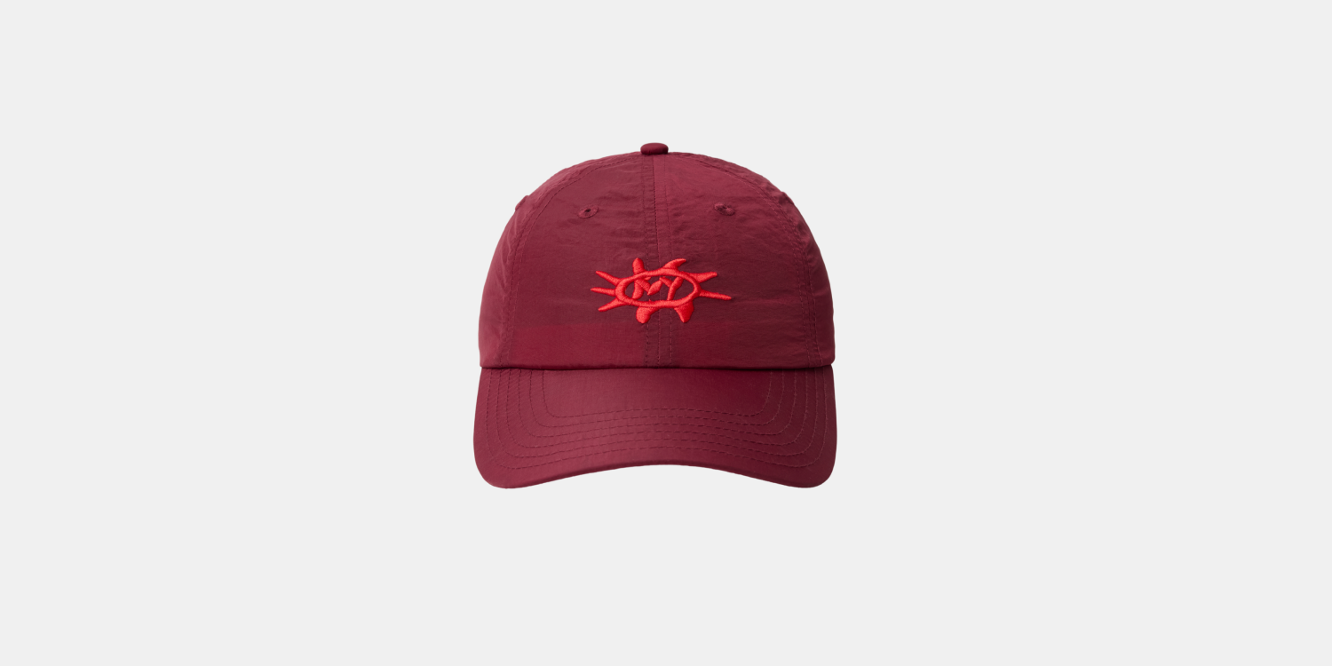 Nylon "Sunburst" Dad Hat - Fig / Intense Red