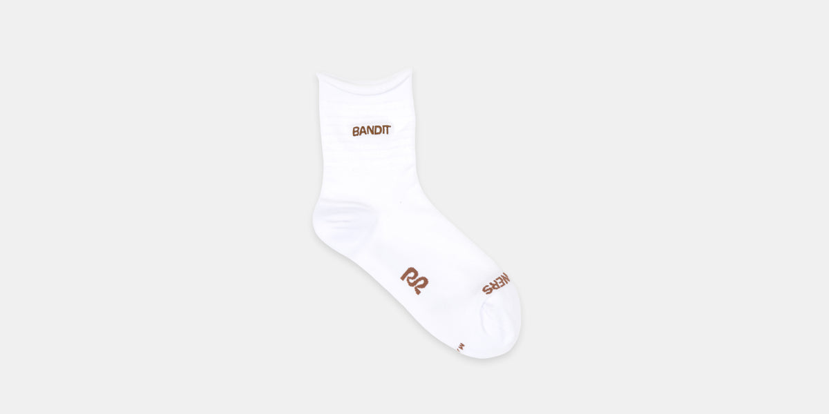 Grid Knit™ Run Socks - White with Baked Clay (2 Pack)