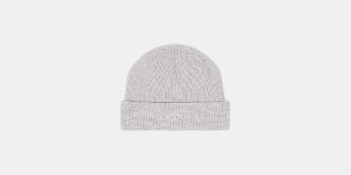 Embroidered Waffle Logo Beanie - Heather Grey