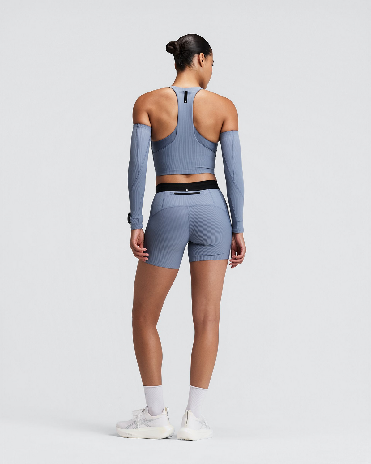 Striped Cadence™ Compression Sleeves - Steel Horizon / Pavilion Blue