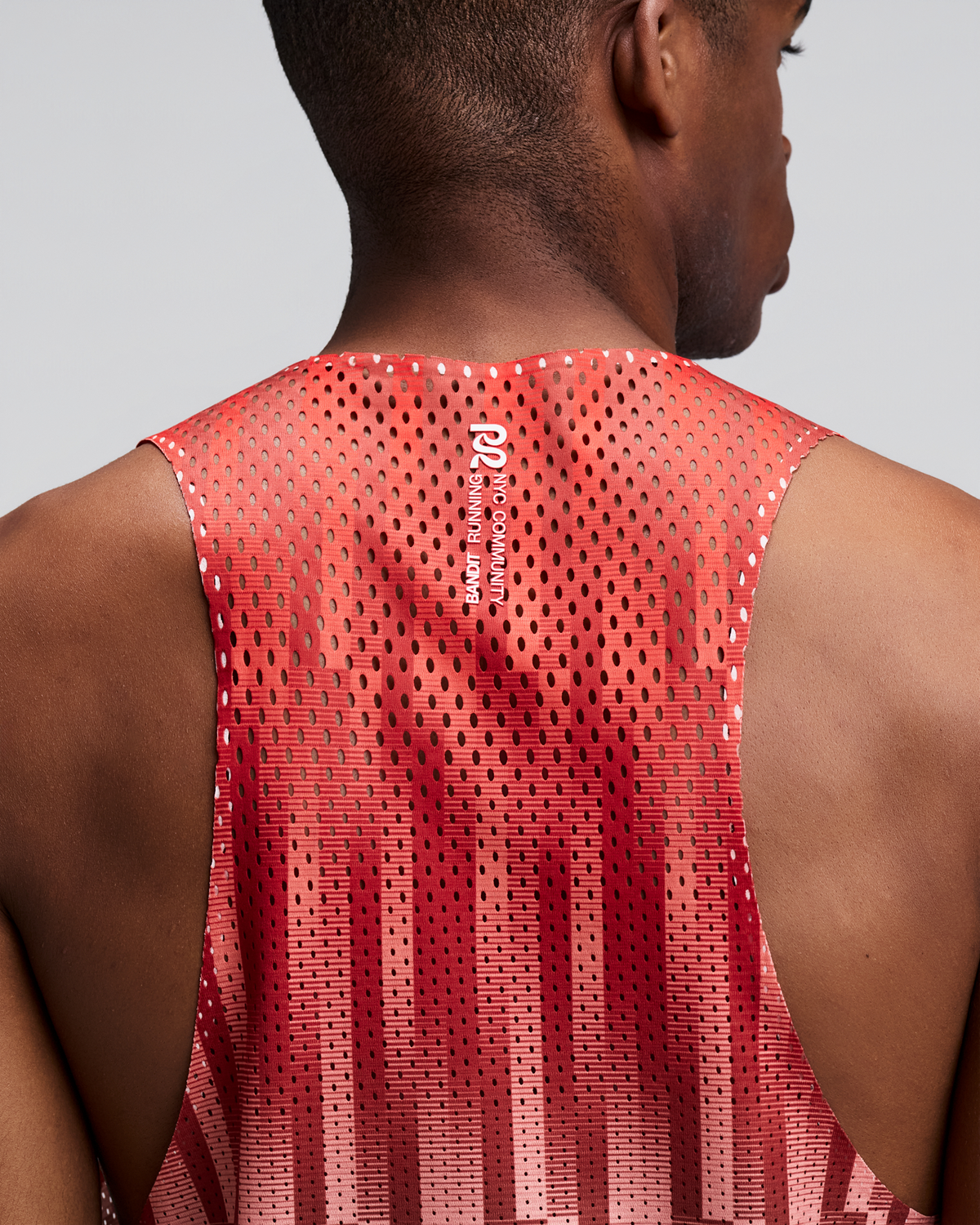 Men's Shredder™ Shorty Race Singlet - Uneven Gradient - Poppy