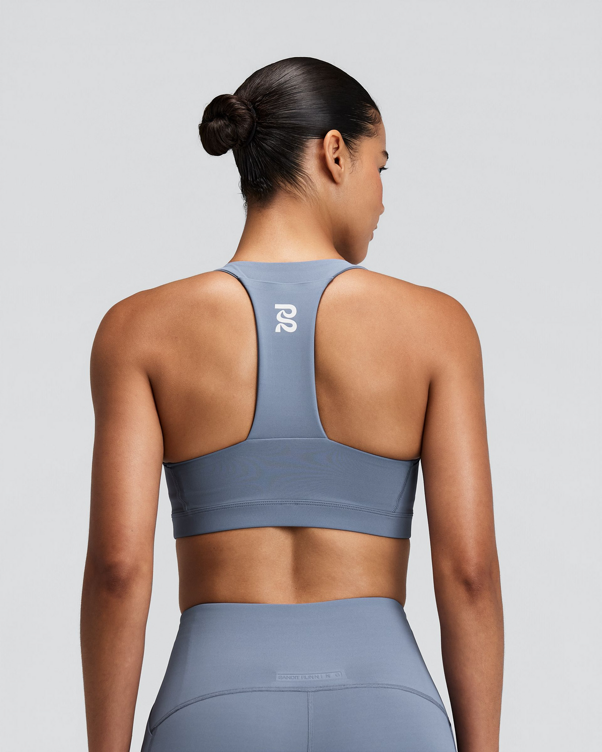Women's Vanisher™ GeoMesh™ V-Neck Run Bra - Steel Horizon
