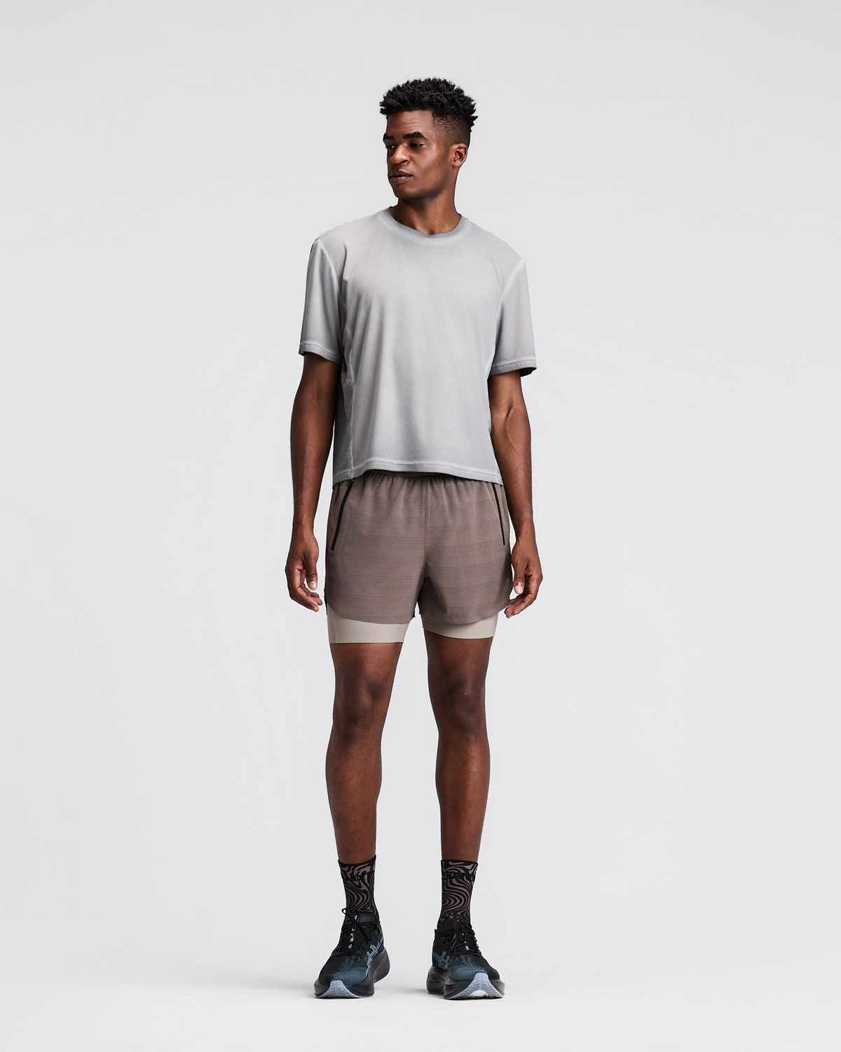 Men's CoolGrid™ 2-in-1 Run Shorts - Cocoa