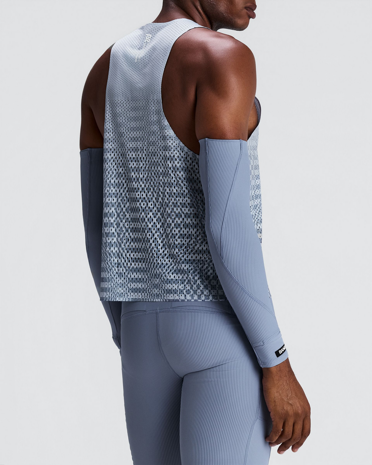 Striped Cadence™ Compression Sleeves - Steel Horizon / Pavilion Blue