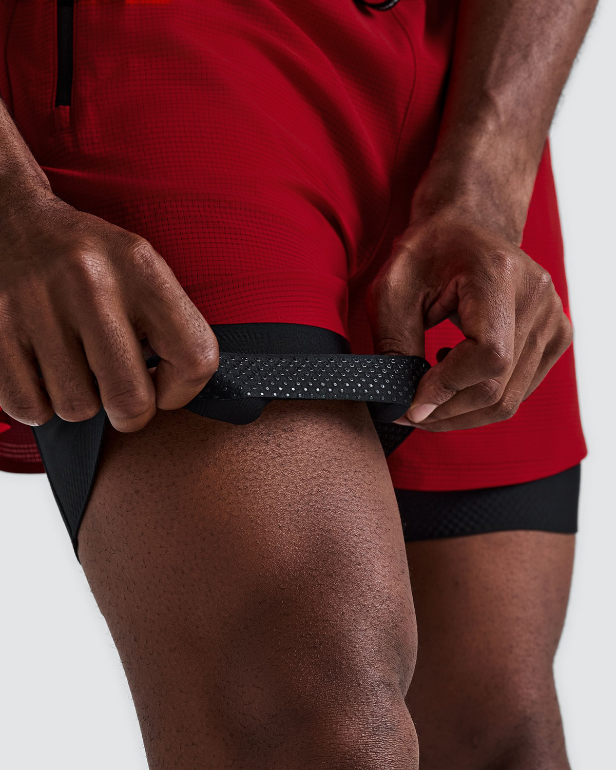 Men's CoolGrid™ 2-in-1 Run Shorts - Oxide Red