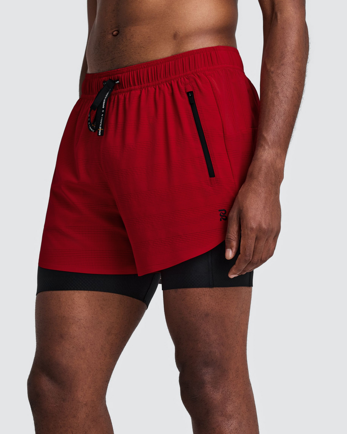 Men's CoolGrid™ 2-in-1 Run Shorts - Oxide Red