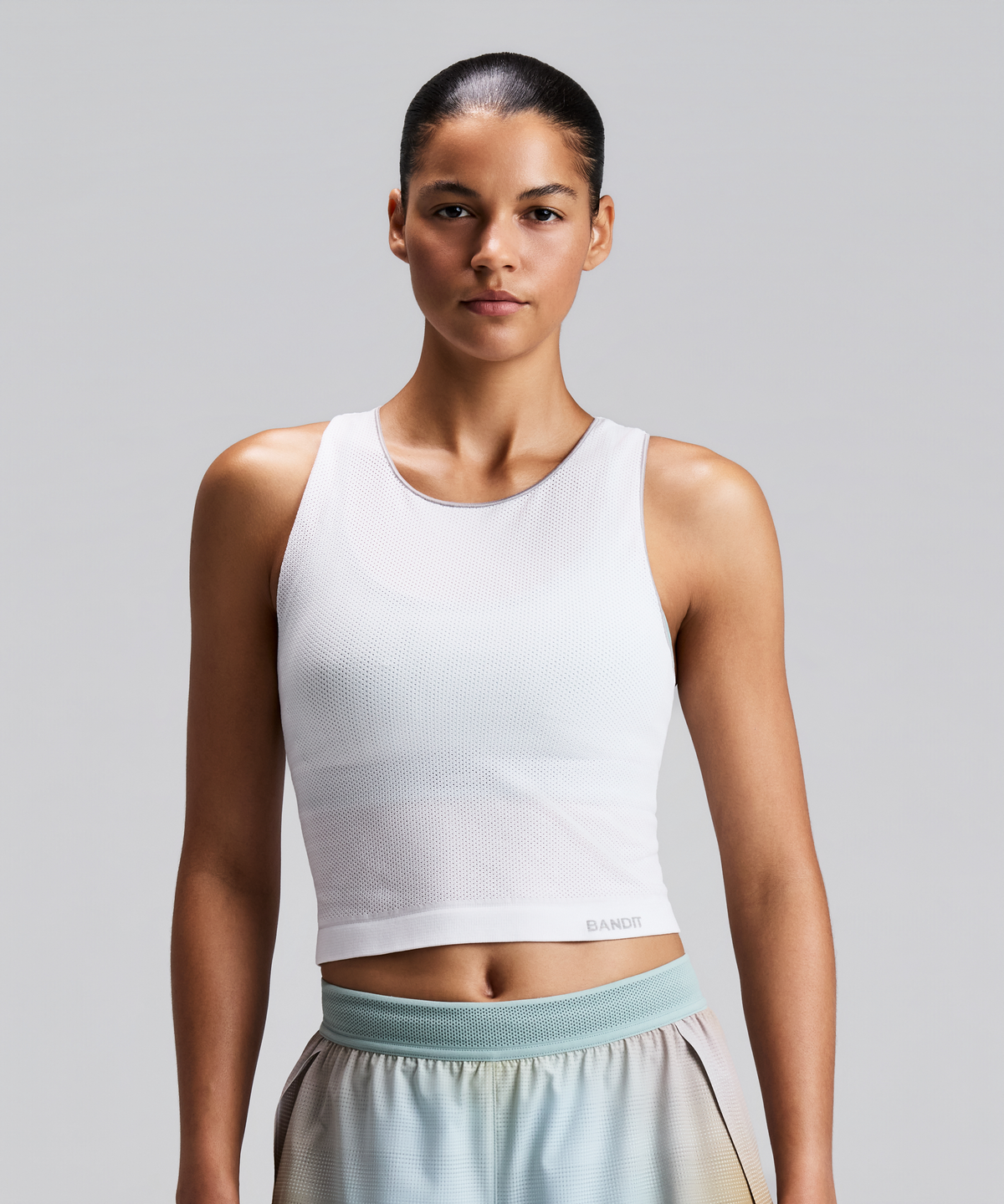 Women's StretchKnit™ Pop Stitch™ Run Tank - White