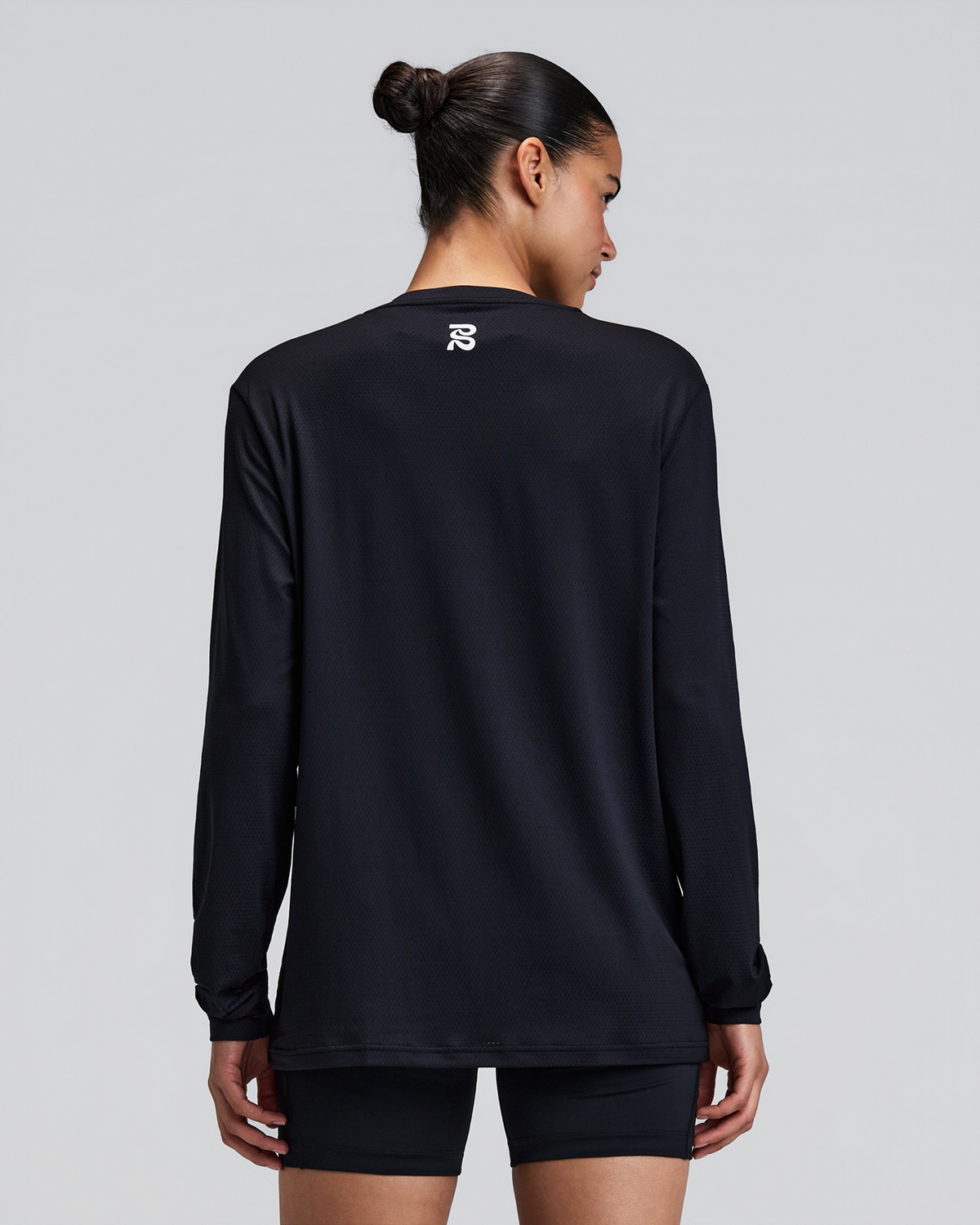 Unisex Micromesh™ Long Sleeve Performance Tee - Black