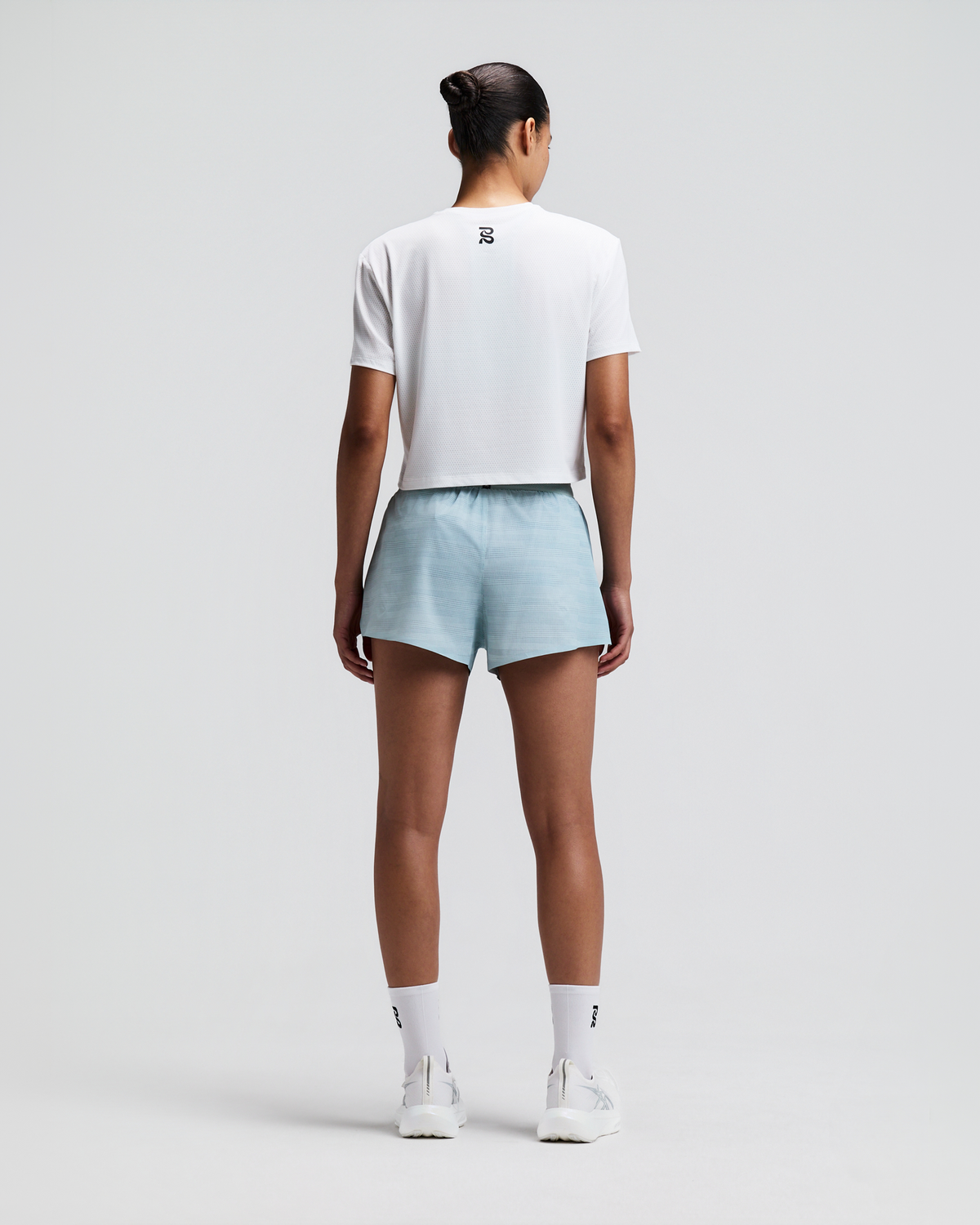 Women's Micromesh™ Cropped Run Tee - White