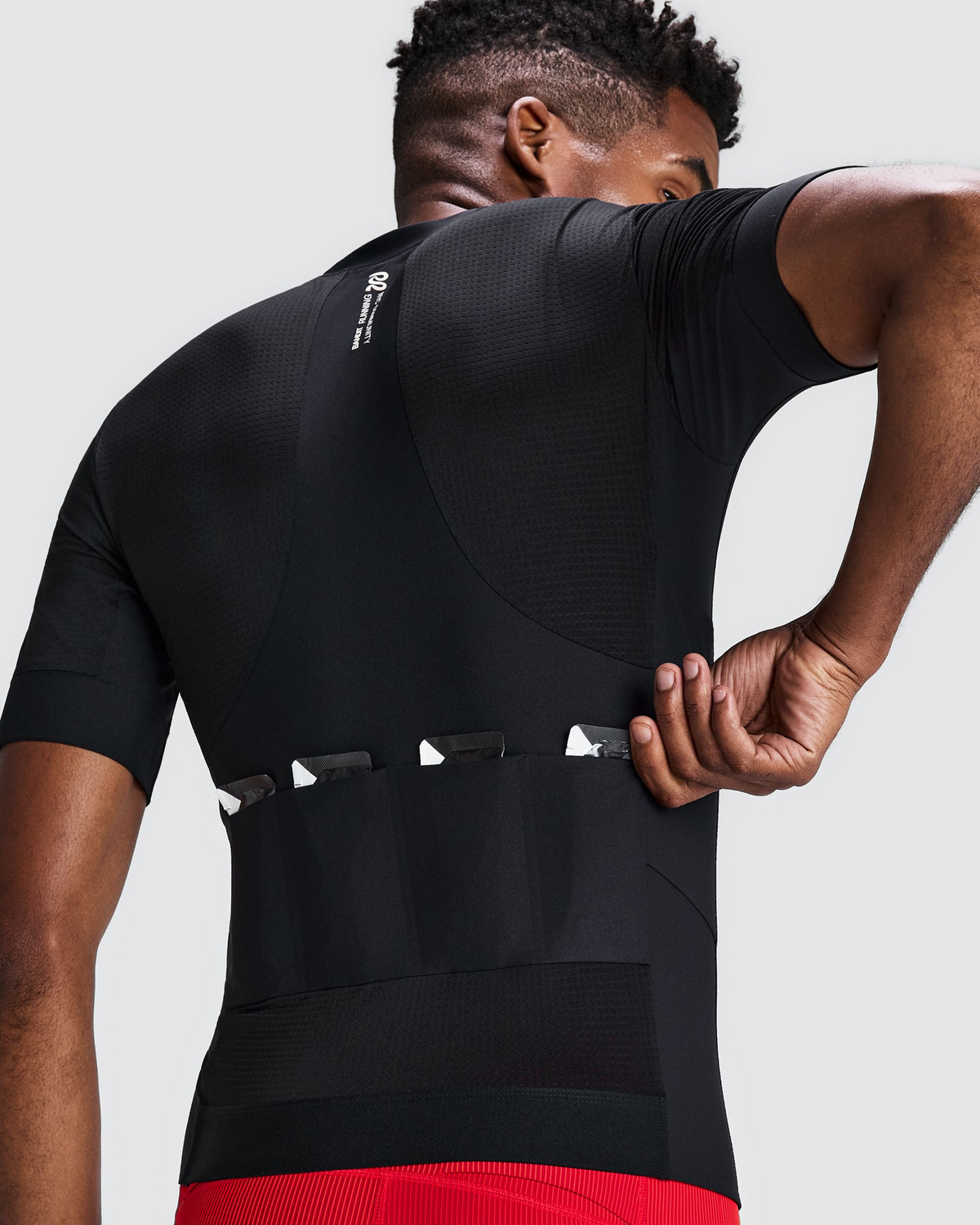 Men's GeoMesh™ 2-Way Zip Race Top - Black