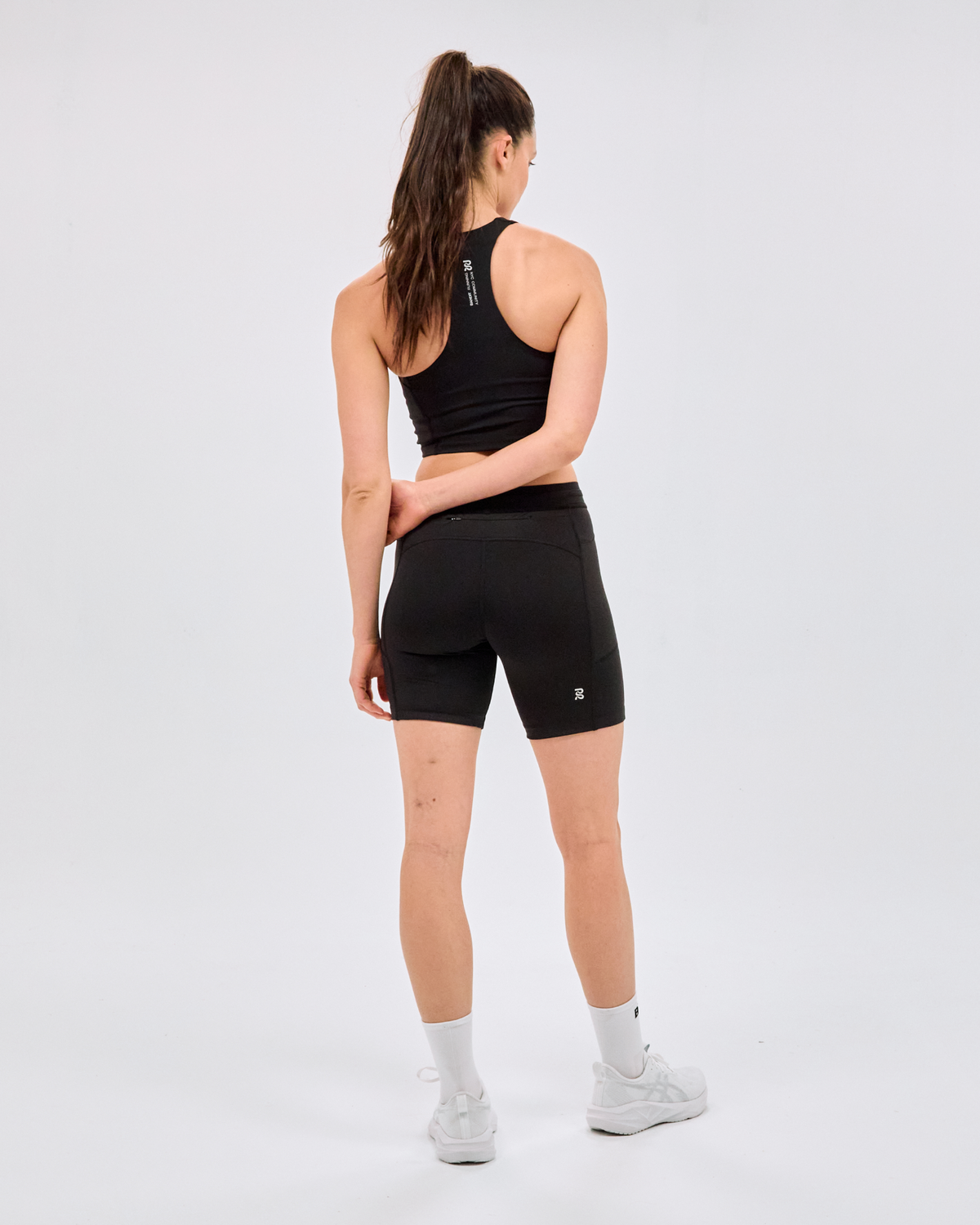 Women's Stamina™ Scoop Neck Race Crop - Black