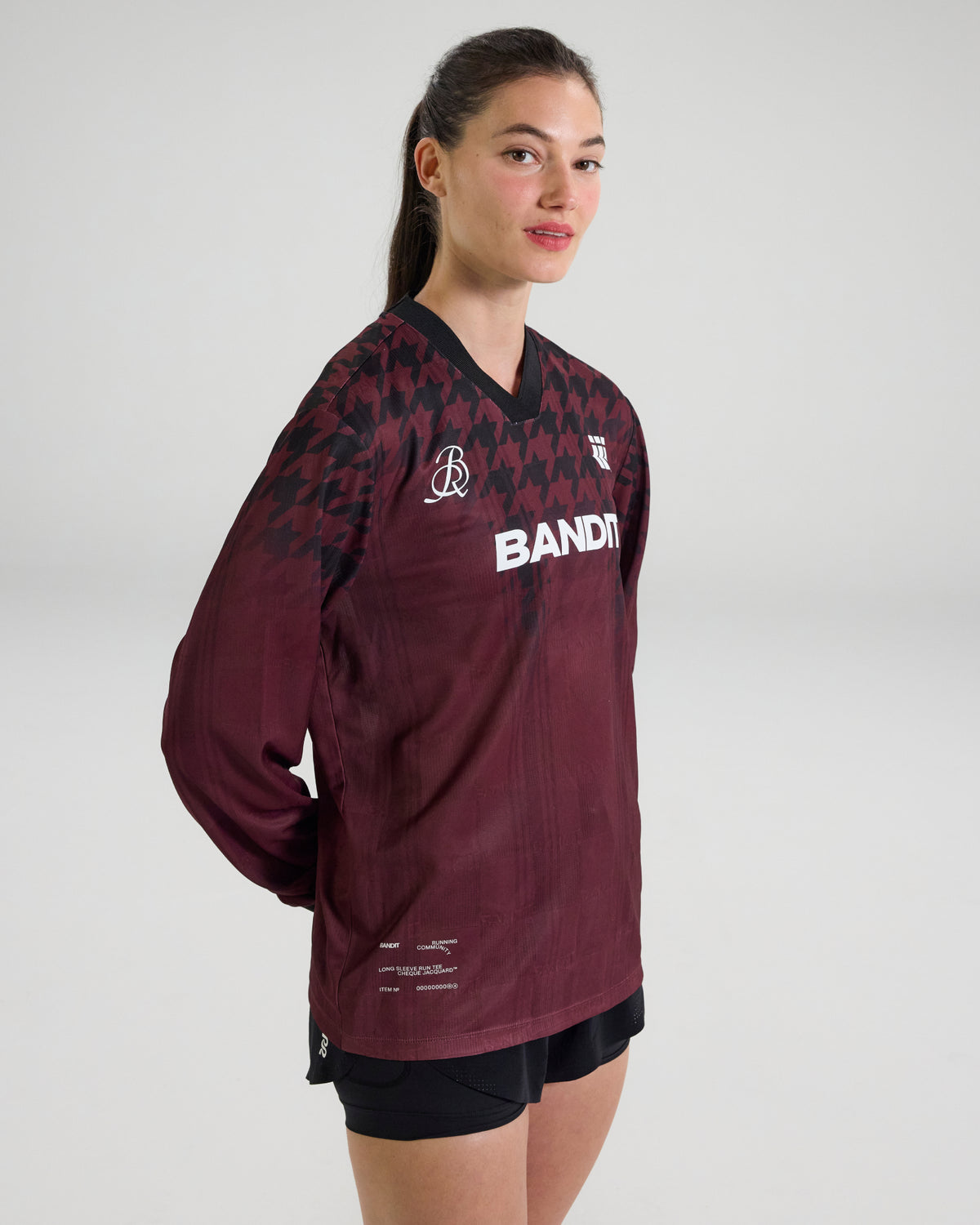 Jacquard Footy Long Sleeve - Fig Print