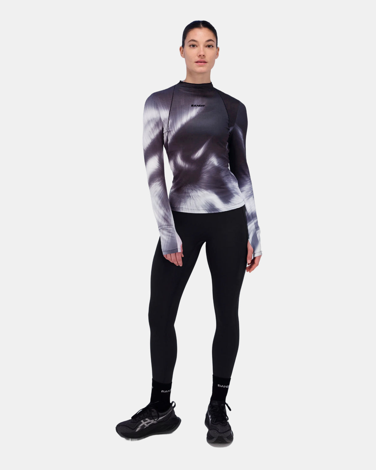 Women's AuraGrid™ Mockneck Performance Top - Haze Multi