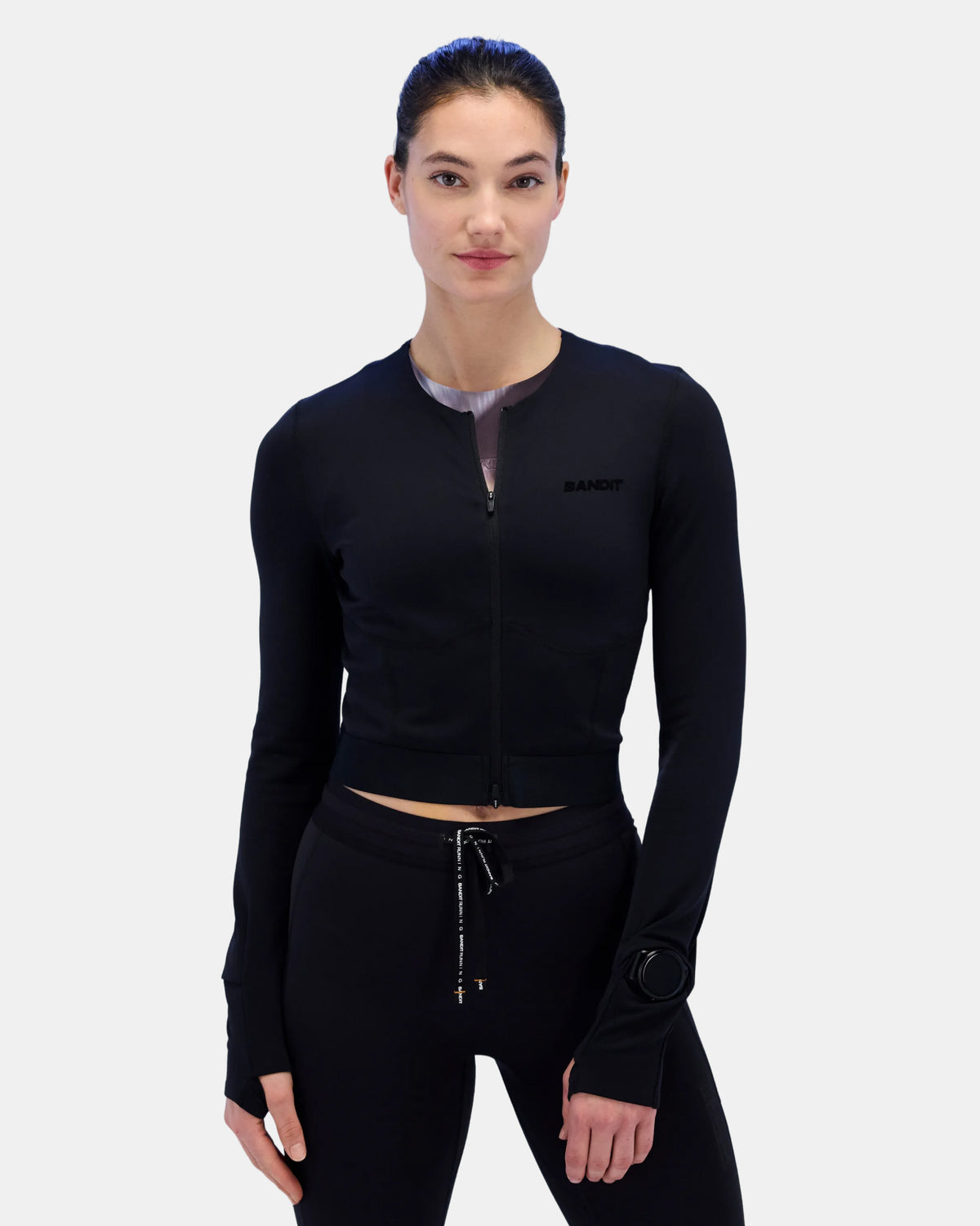 Women’s Long Sleeve Fuyu™ Race Crop - Black