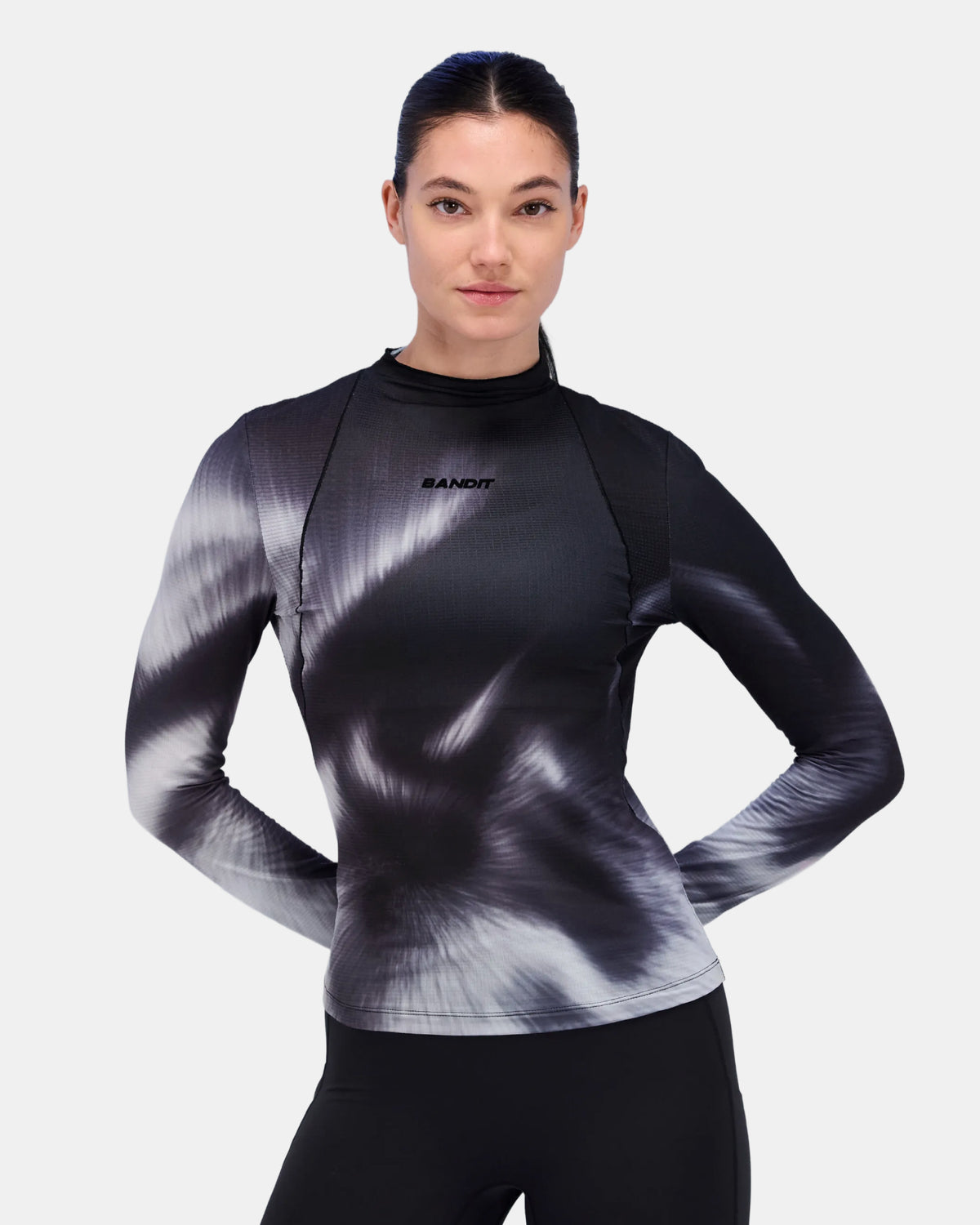 Women's AuraGrid™ Mockneck Performance Top - Haze Multi