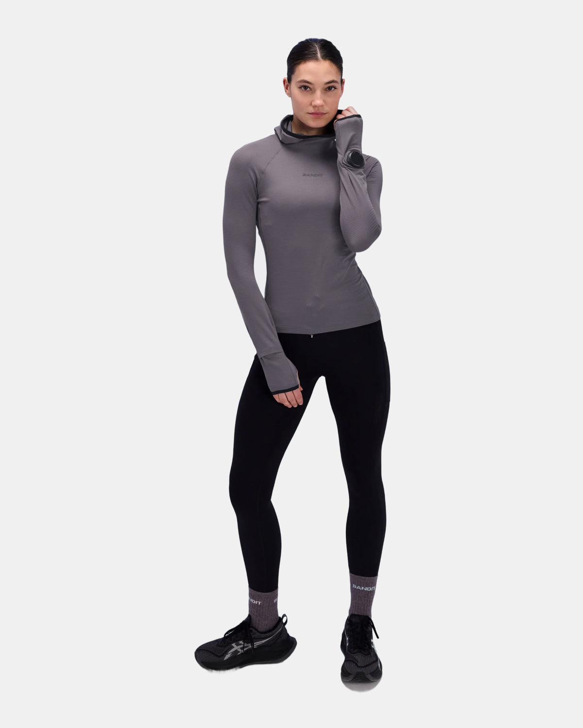 Women's AuraGrid™ Hooded Performance Top - Haze