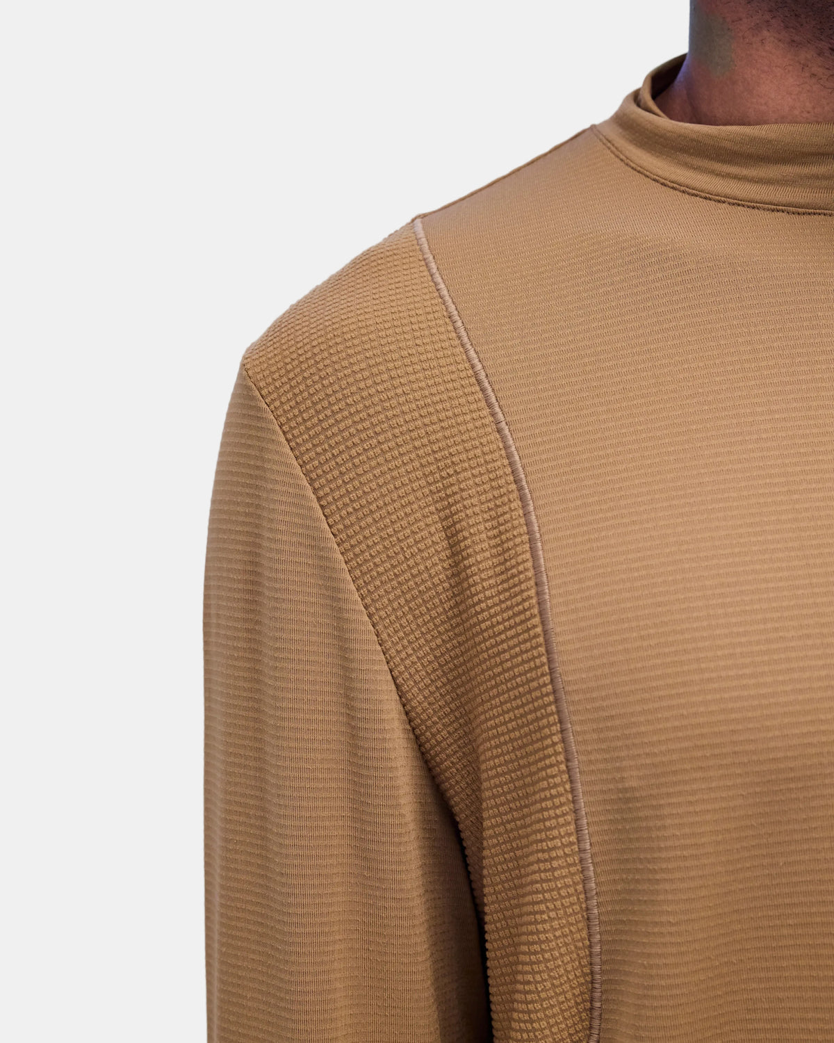 Men's AuraGrid™ Mockneck Long Sleeve - Antique Brass