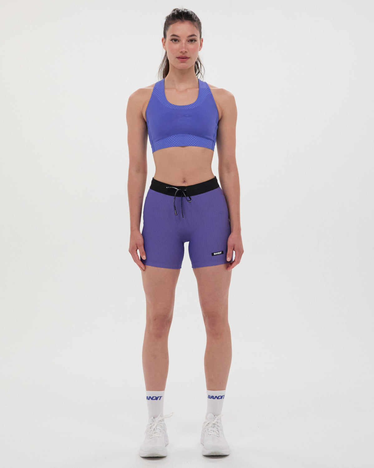 Striped Cadence™ 5" Compression - Deep Peri Blue with Rust