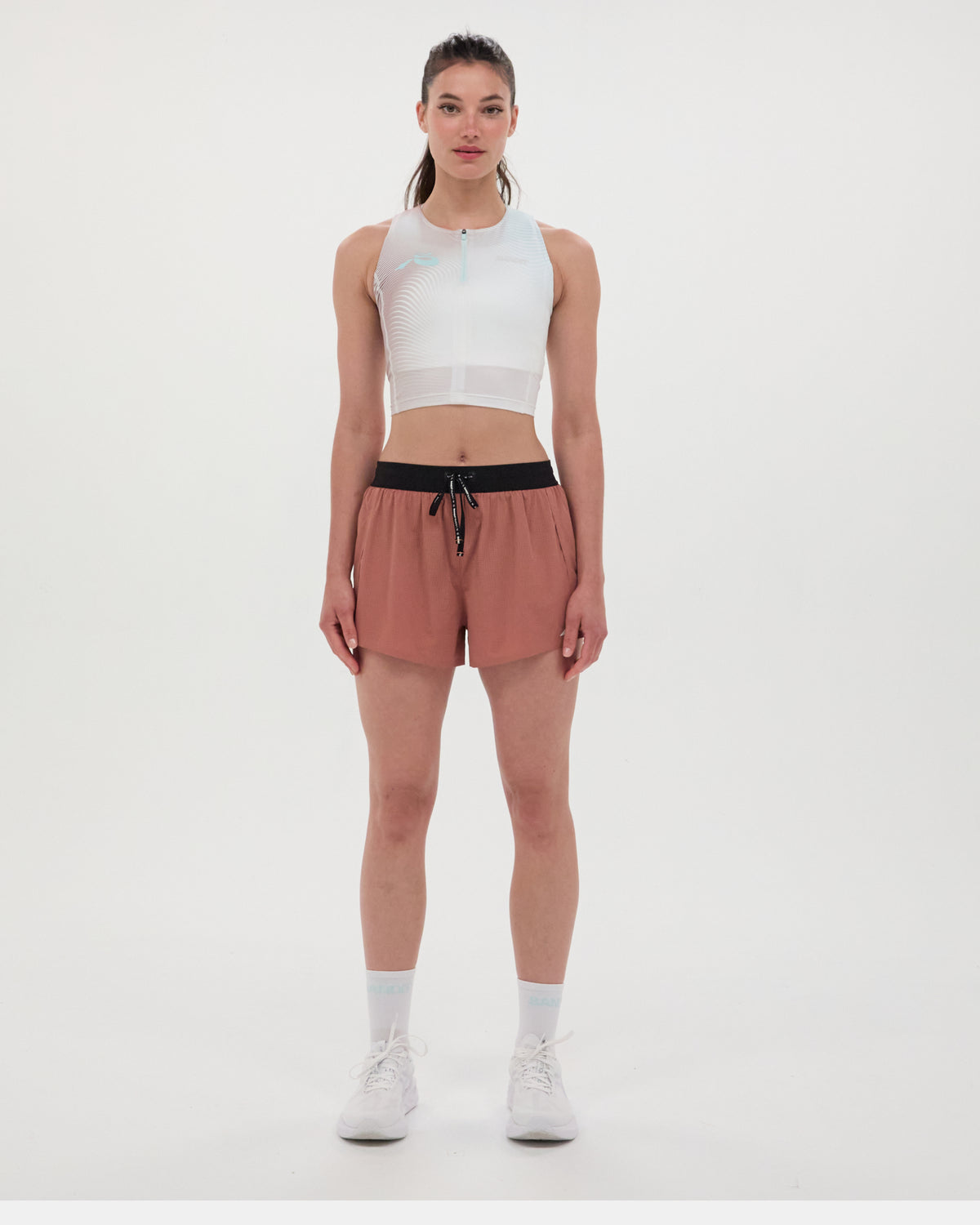 Ares™ Zip Front Race Crop - Minty Blue Gradient