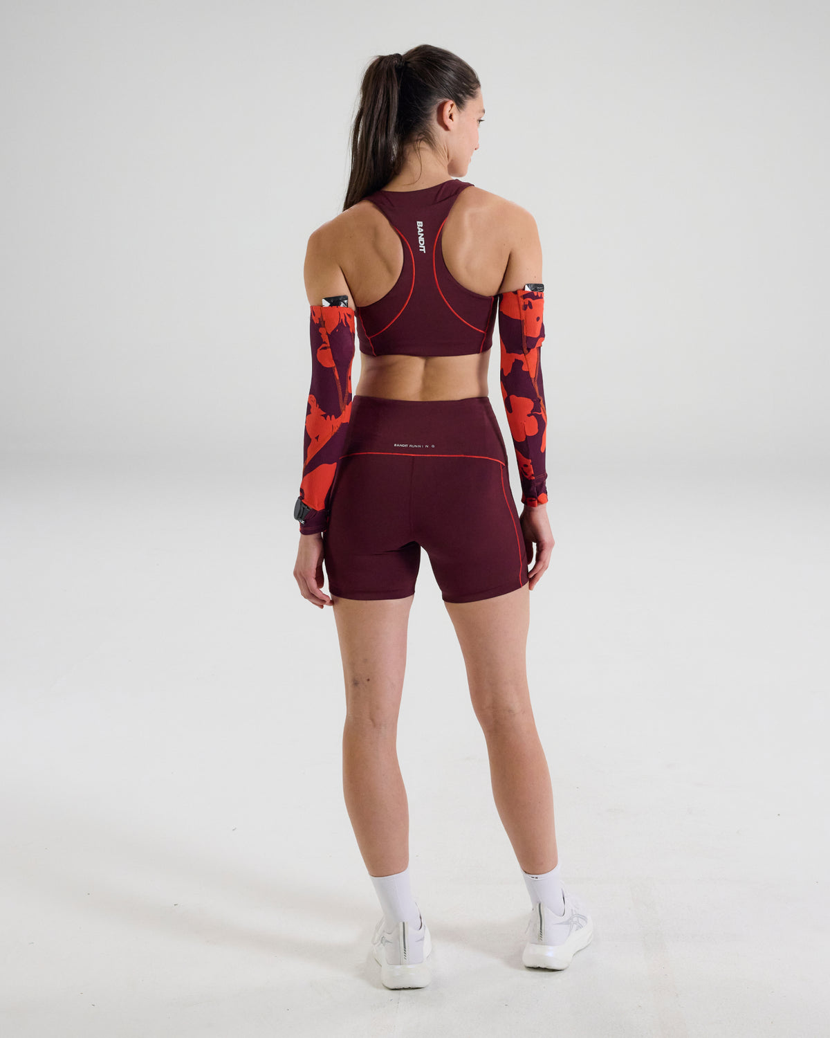 Cadence™ Compression Sleeves - Fleura, Fig / Intense Red