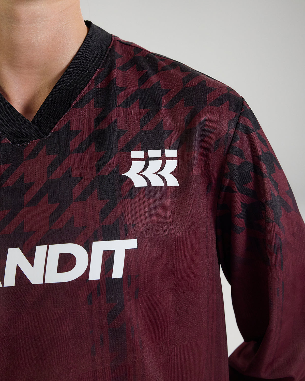Jacquard Footy Long Sleeve - Fig Print