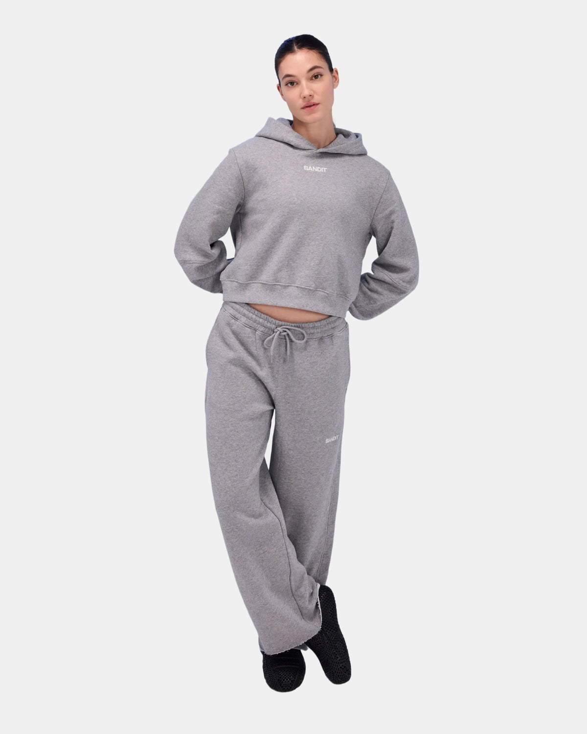 Wide Leg Chiller Sweatpant - Heather Grey