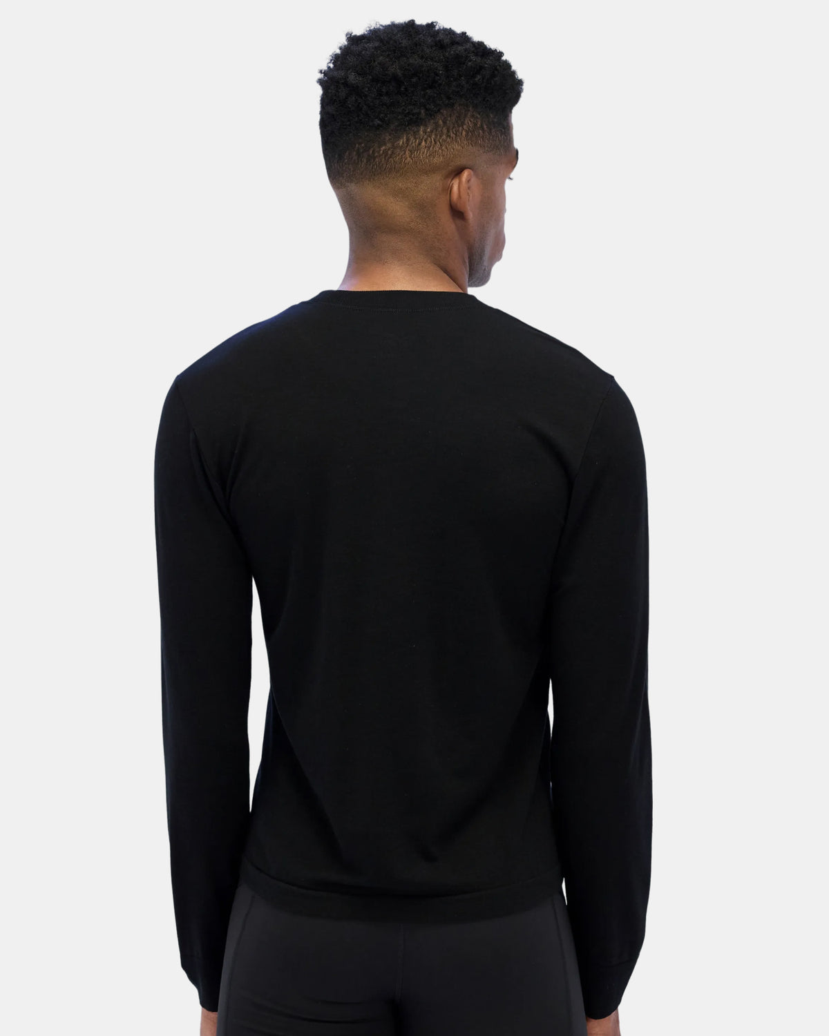Men's Wool Blend Seamless Long Sleeve - Black