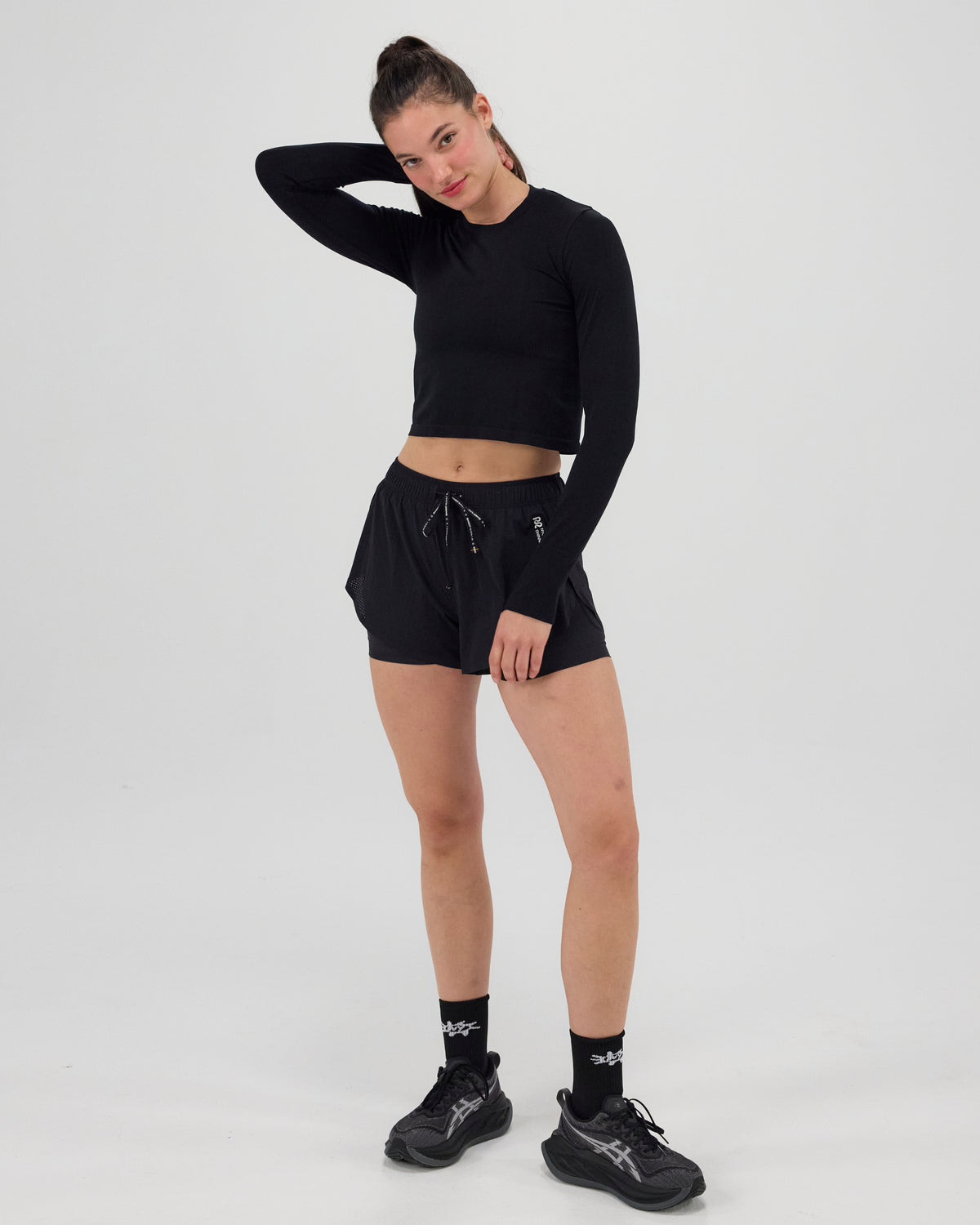 Women's Mercury Seamless™ Long Sleeve Crop - Black