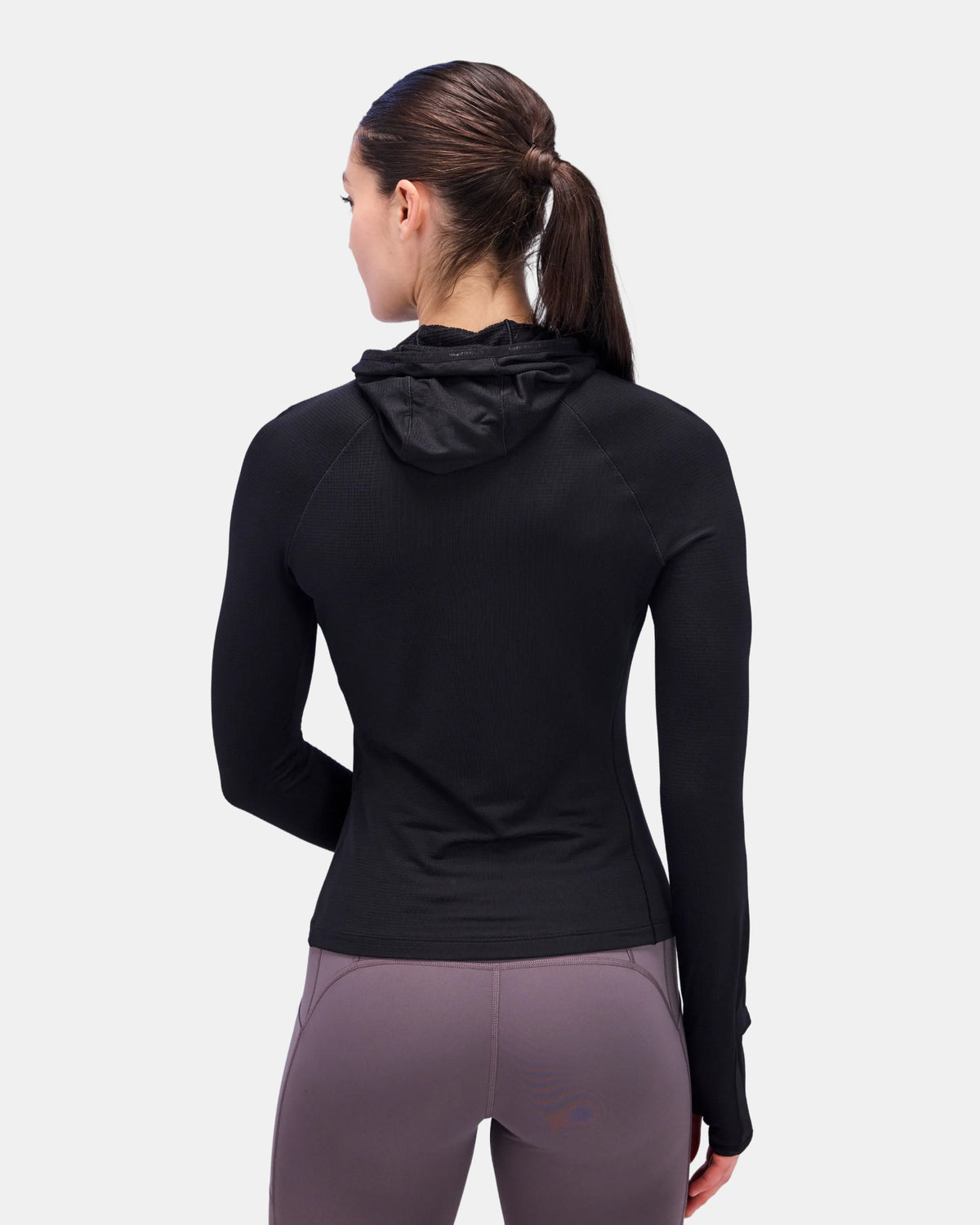 Women's AuraGrid™ Hooded Performance Top - Black