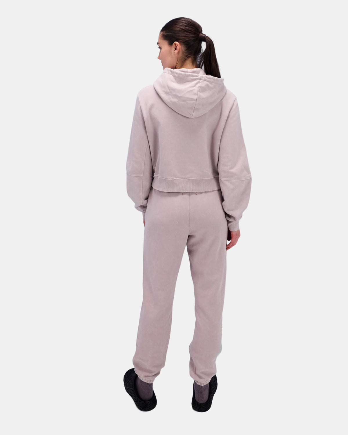 Women's Stitch Logo Cropped Hoodie - Ash