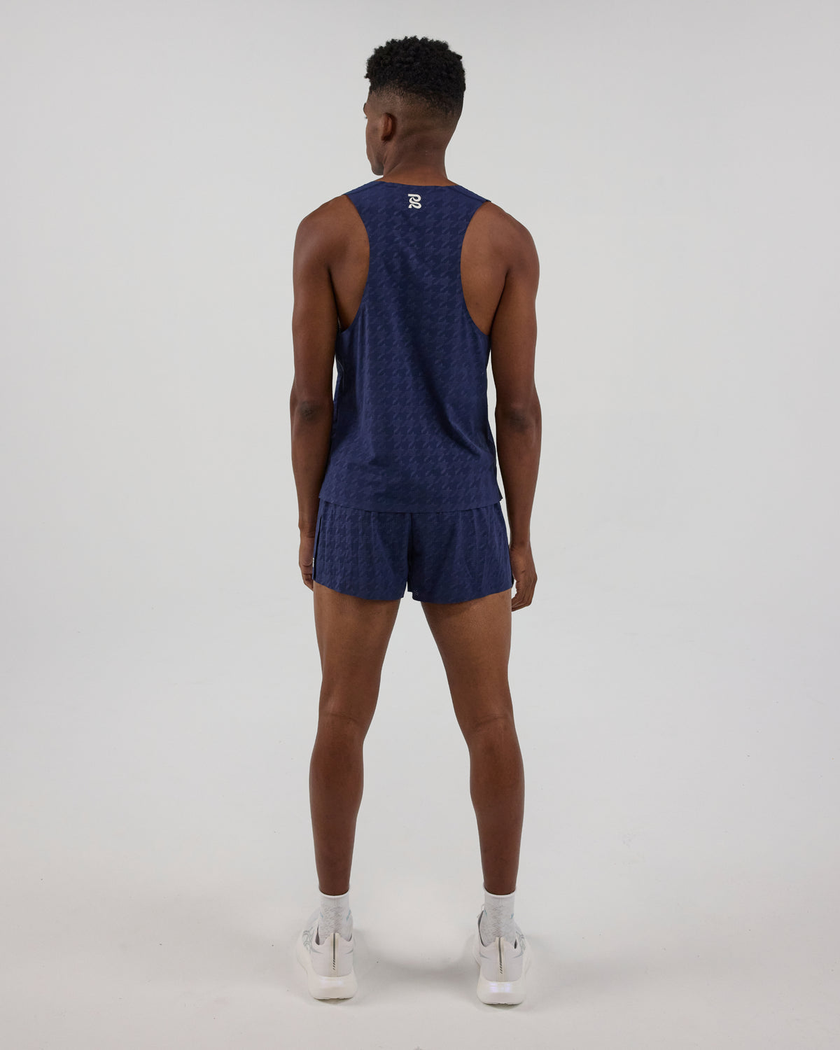 Grid Knit™ Run Socks - White / Vintage Blue (2 Pack)