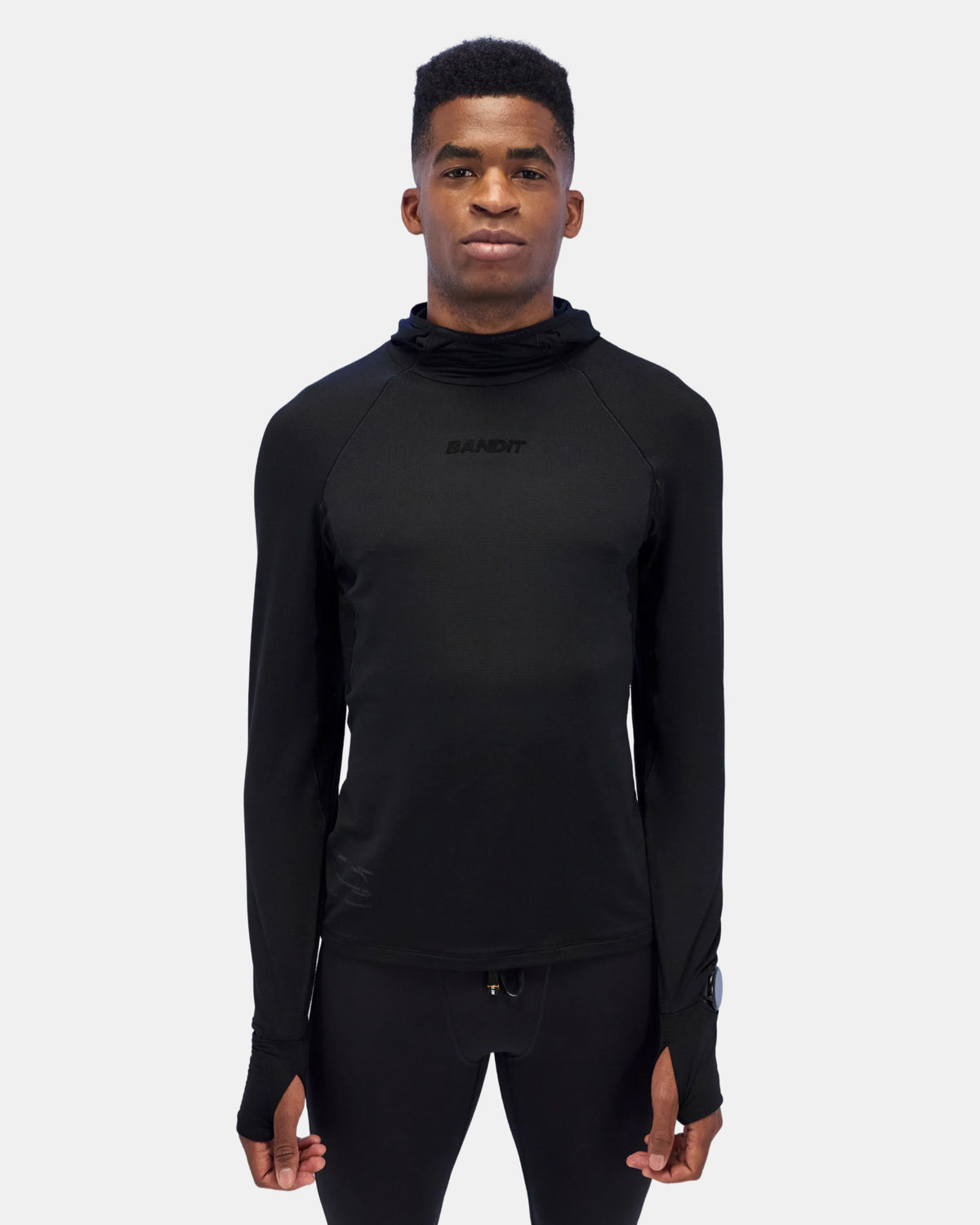 Men's AuraGrid™ Hooded Performance Top - Black
