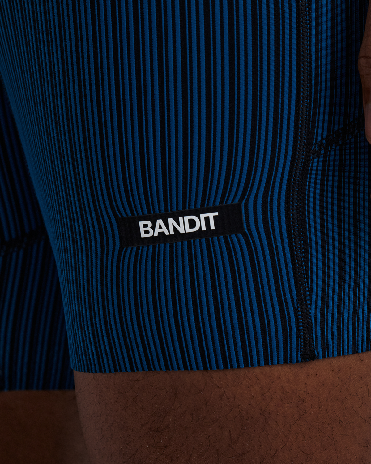 Men's Striped Cadence™ 7 Pocket Lined Quarter Tights - Ink Blue / Black