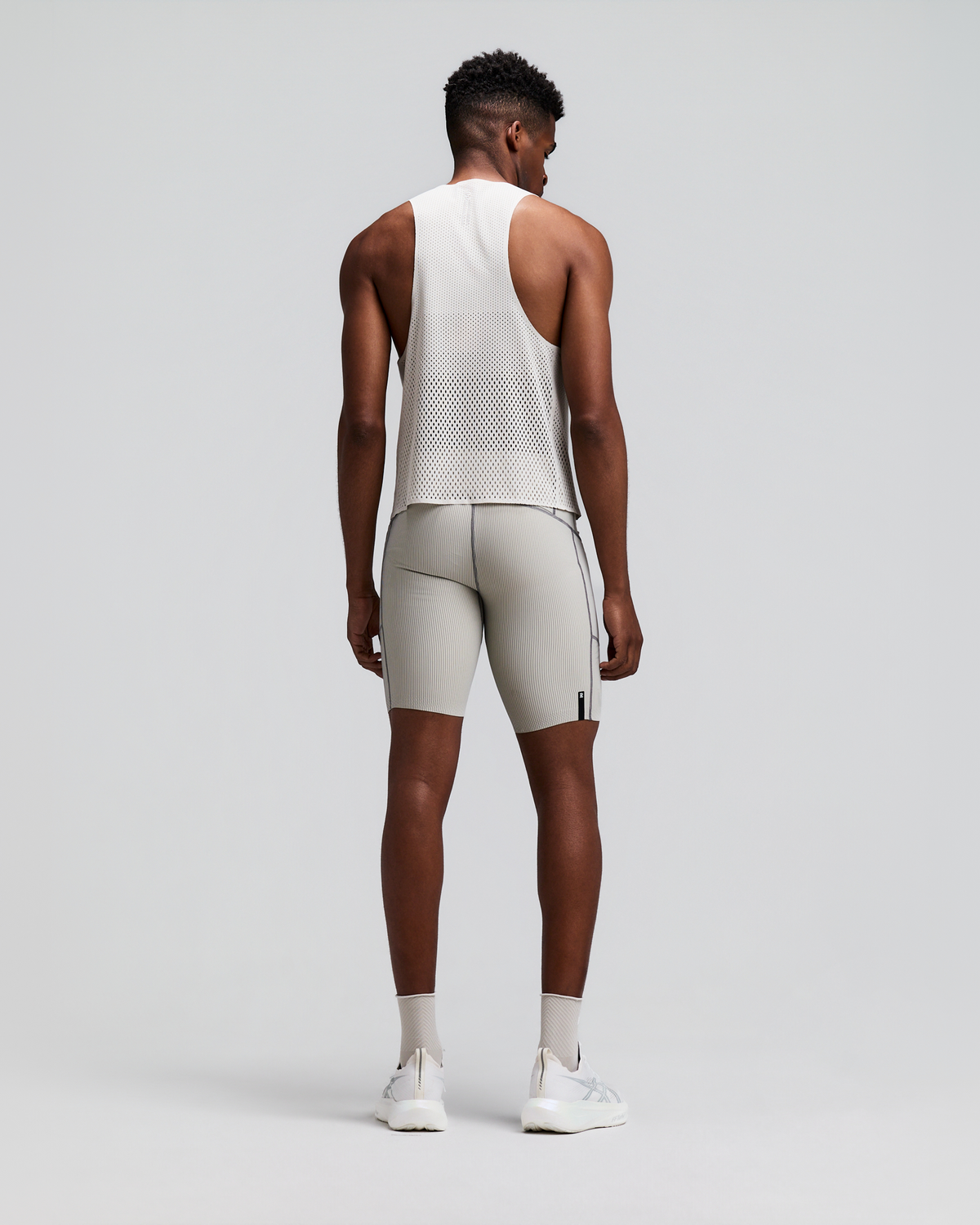 Men's Striped Cadence™ Half Tights - Plaster / Slate