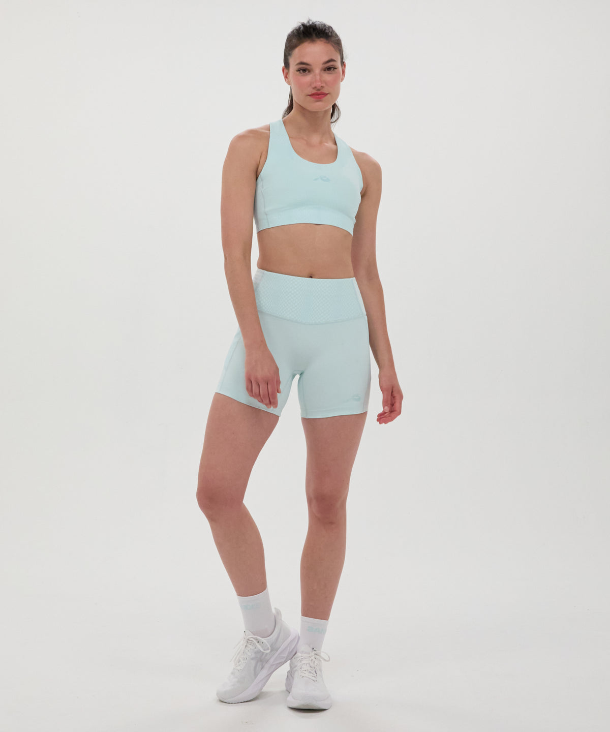 Stamina™ High Waist 5" Compression - Minty Blue