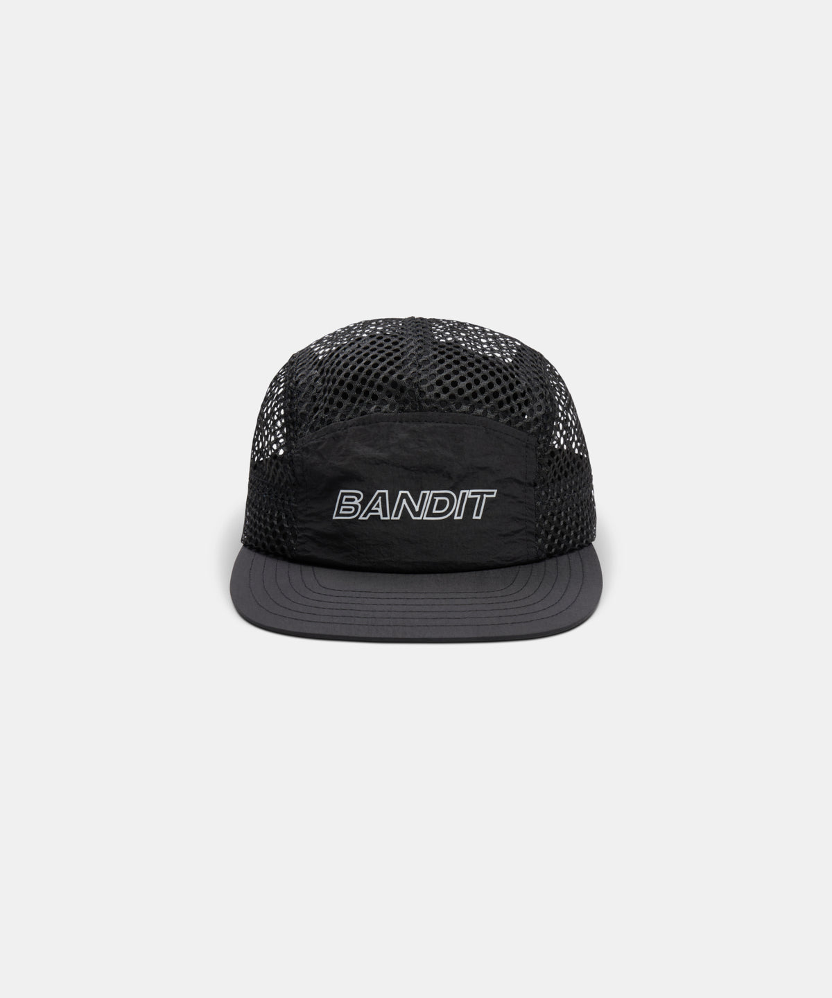Mesh "Bandit" Reflective Run Hat - Black