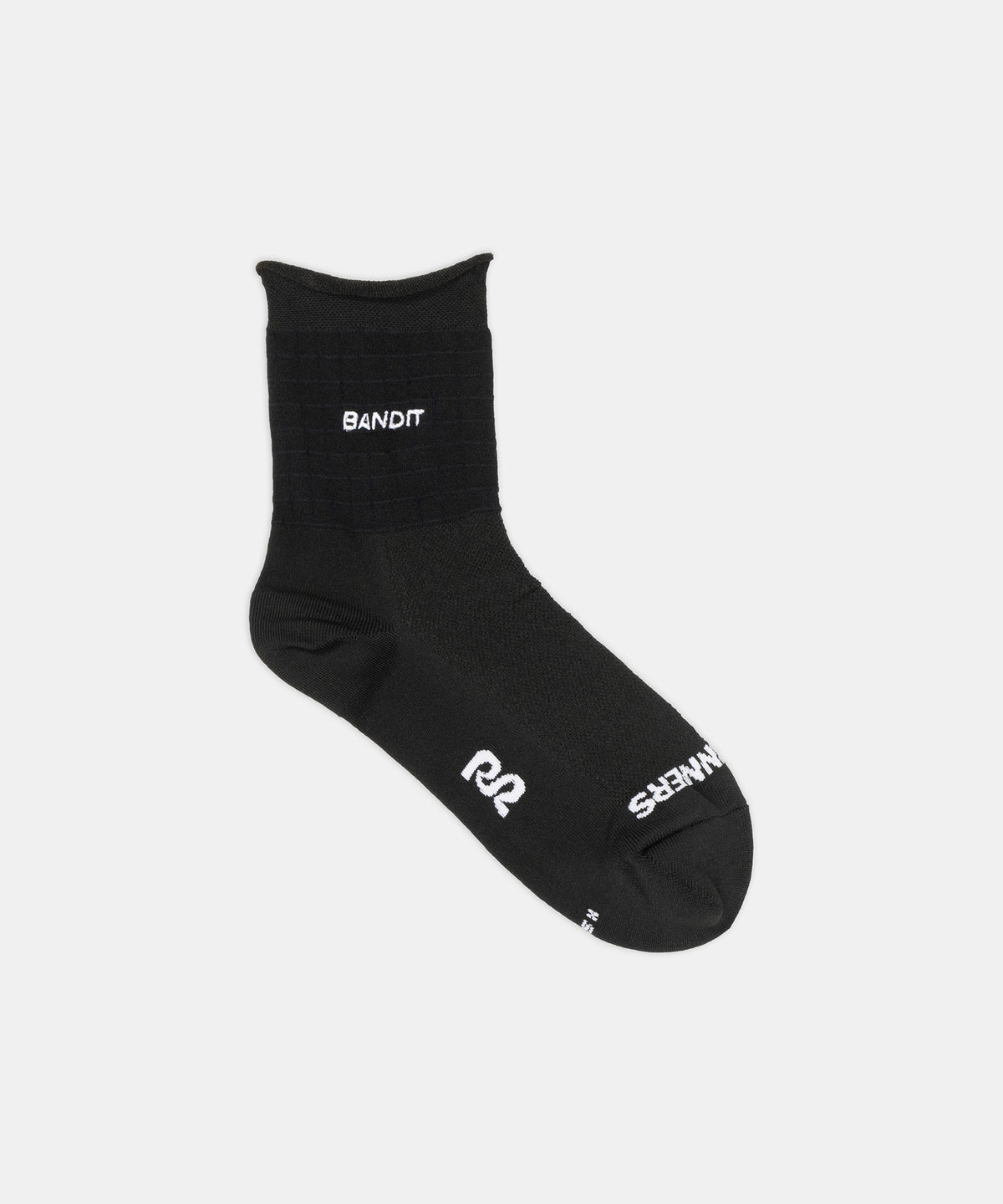Grid Knit™ Run Socks - Black / White (2 Pack)