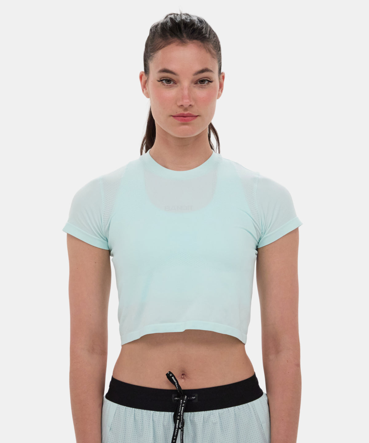 Women's Mercury Seamless™ Crop Tee - Minty Blue