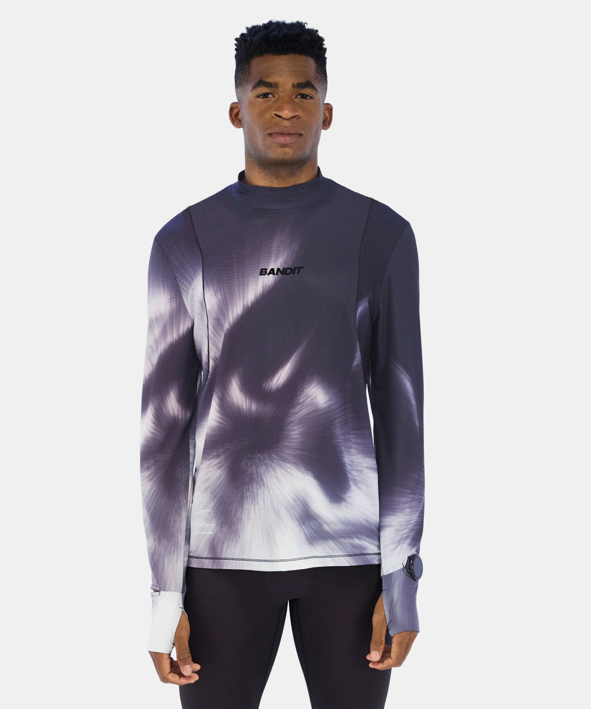 Men's AuraGrid™ Mockneck Long Sleeve - Haze Multi